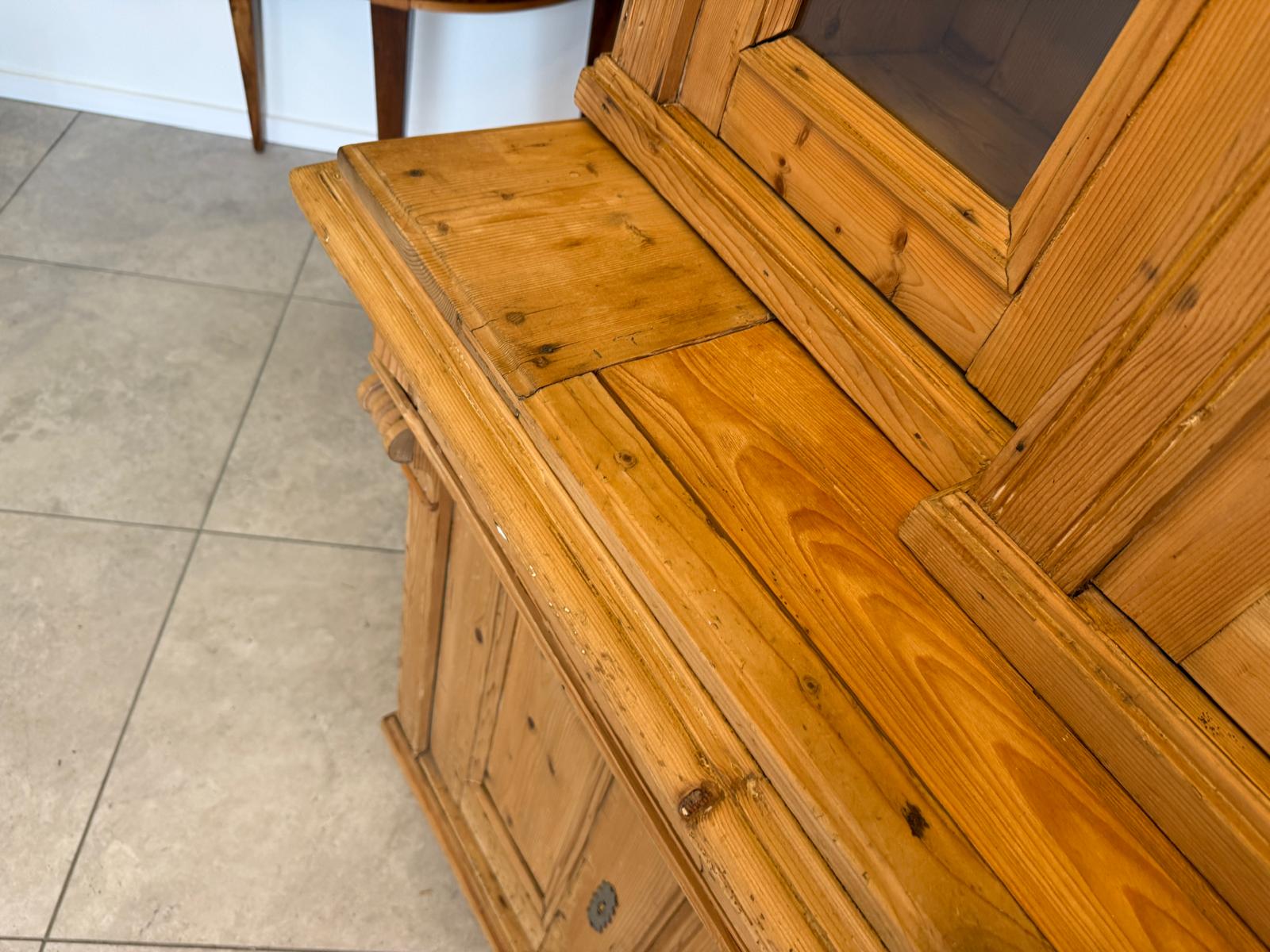 Gründerzeit Naturholschrank Küchenbuffet Küchenschrank Küchenkredenz D1032