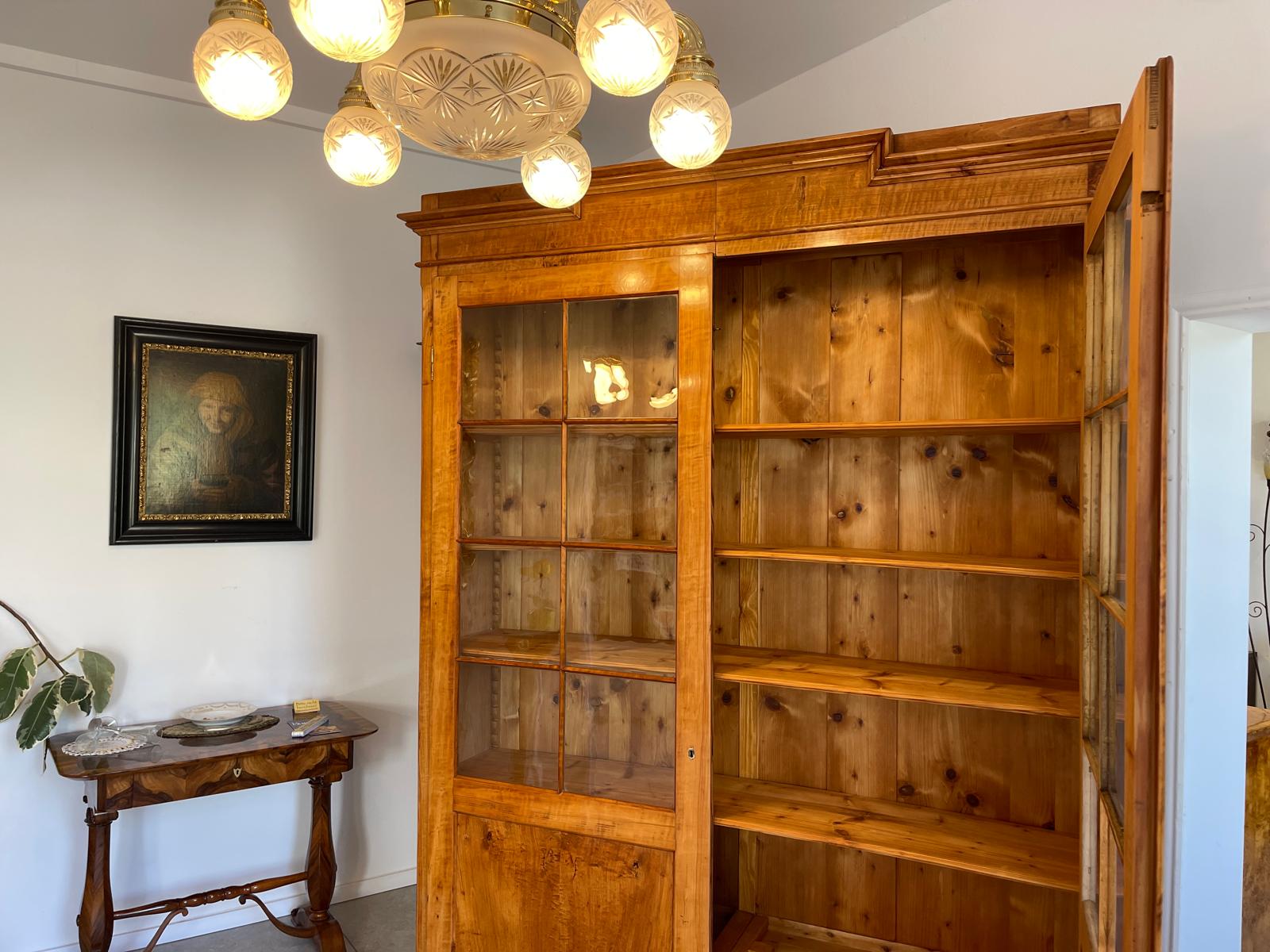 Antike Restaurierte Biedermeier Bücherschrank Vitrine Traumxemeplar Antiquität  G1641