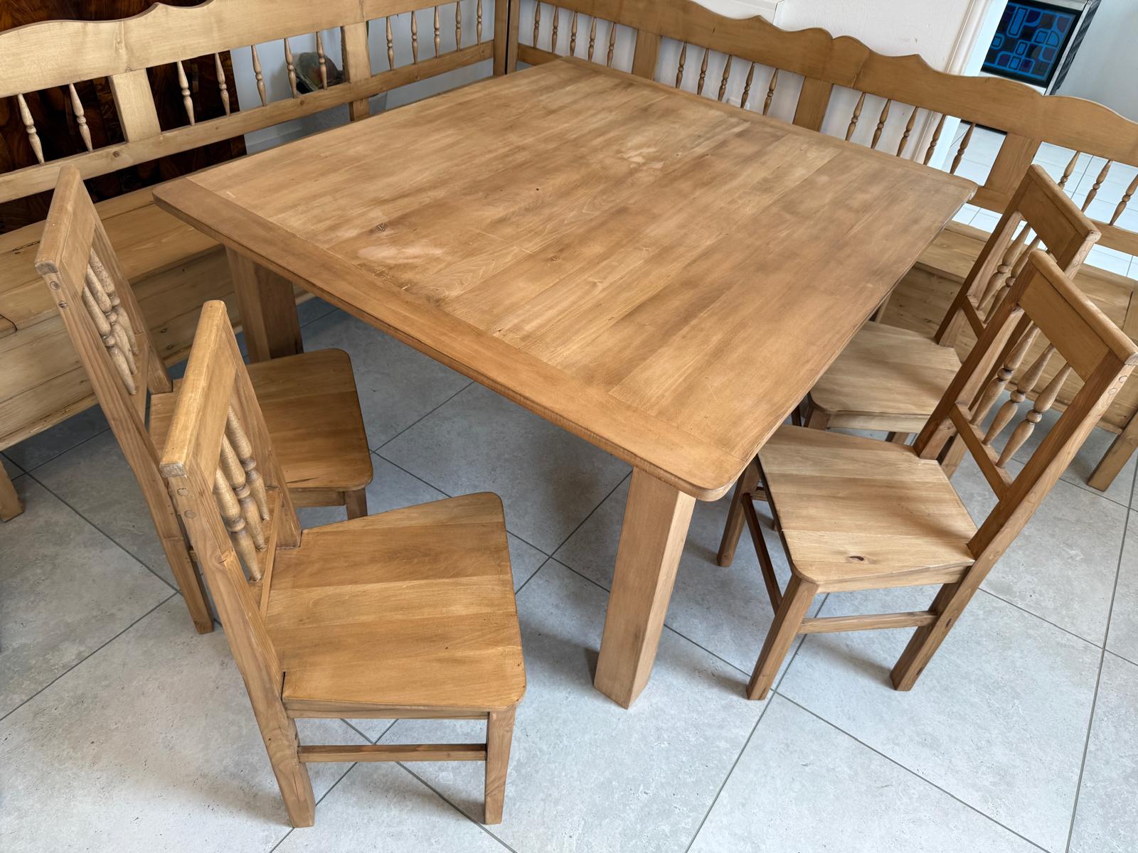 Bauernstube Eckbankgruppe Bauerntisch 4 Sessel Fichtenholz D2448