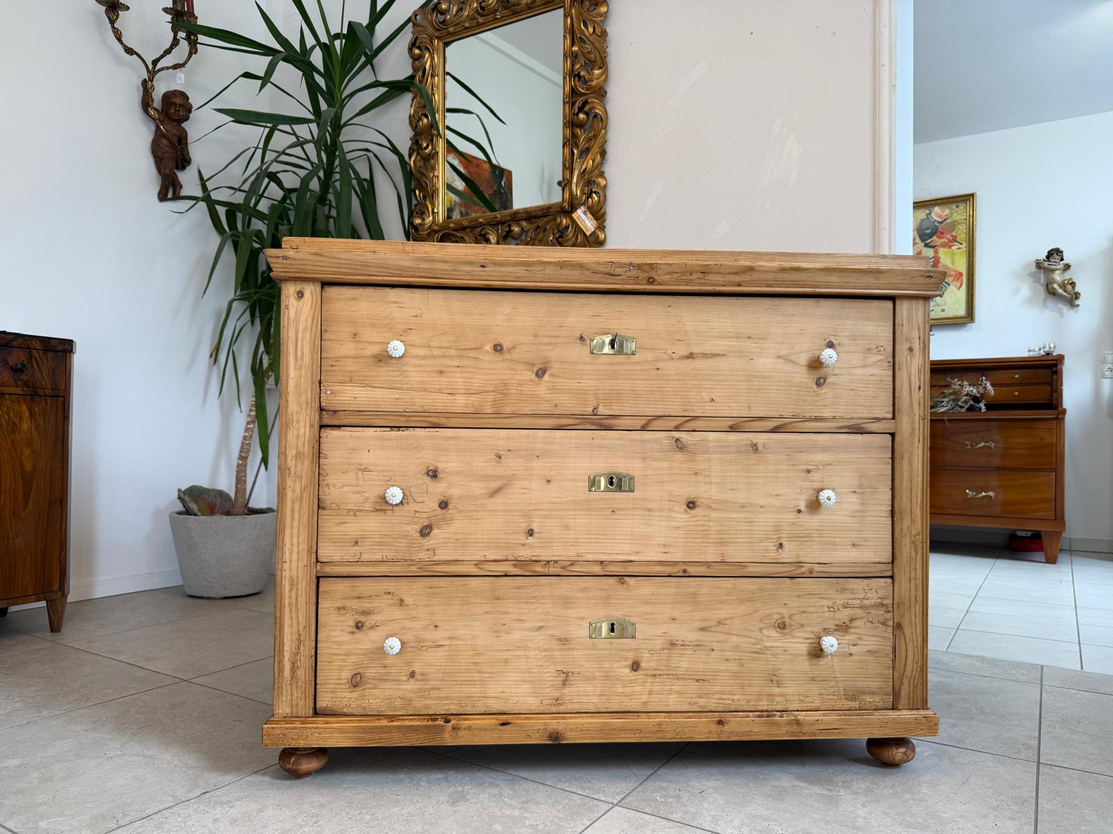 Restaurierte Biedermeier Kommode 3 Ladenkommode Antik ifantik G2033