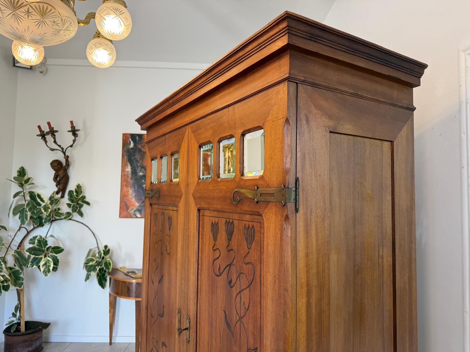Sale Originaler Jugendstil Kleiderschrank Kasten Antiquität G2196