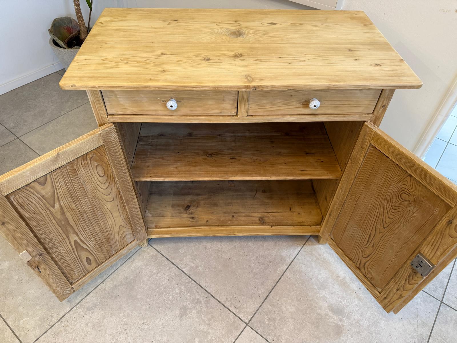 Originale Jugendstil Anrichte Naturholzmöbel Weichholz G2334