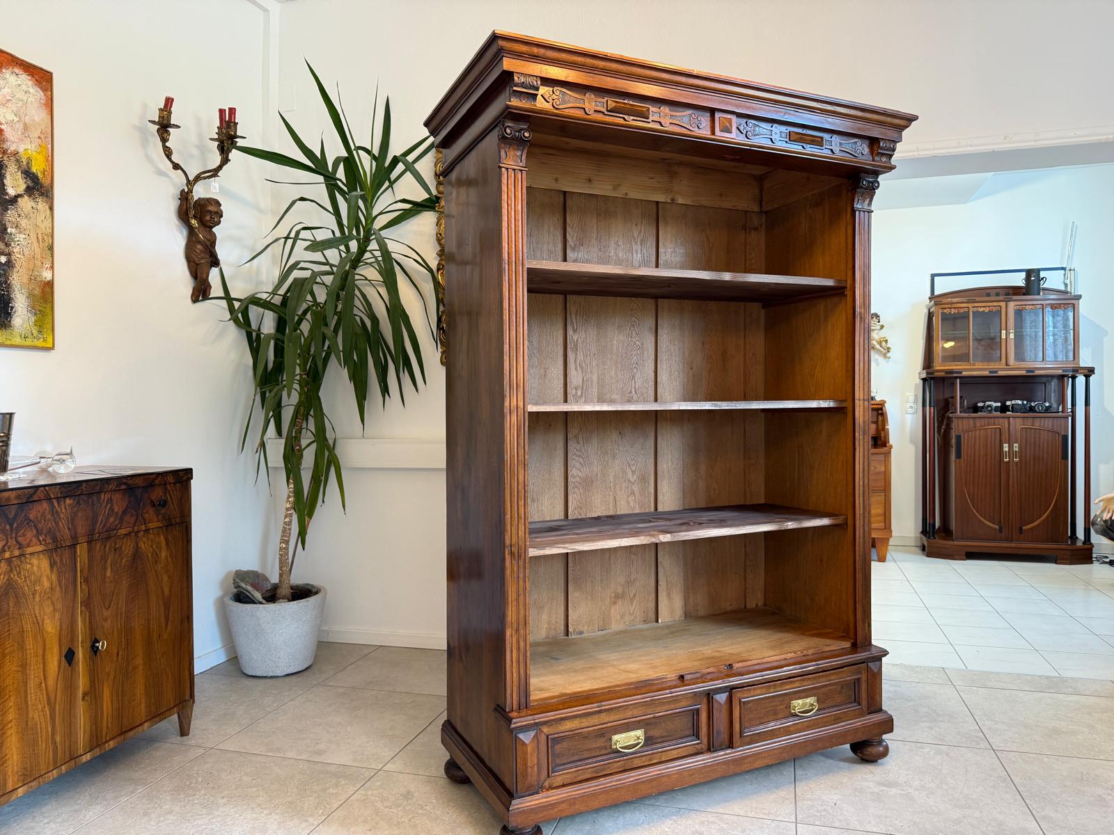 Original Gründerzeit Stellage Regal Bücherwand G2029