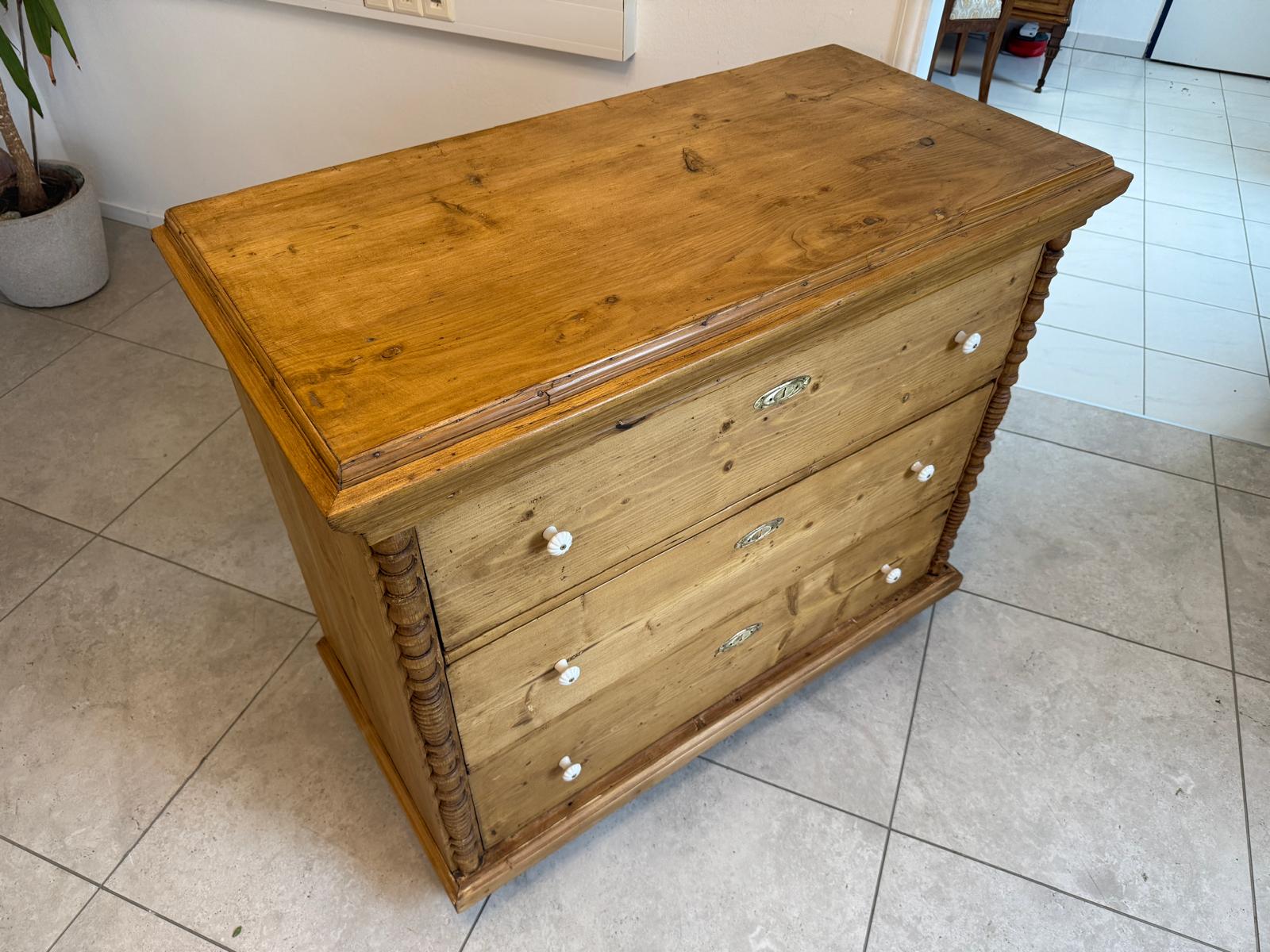 Originale Gründerzeit Kommode Restauriert Weichholz Antik G2079