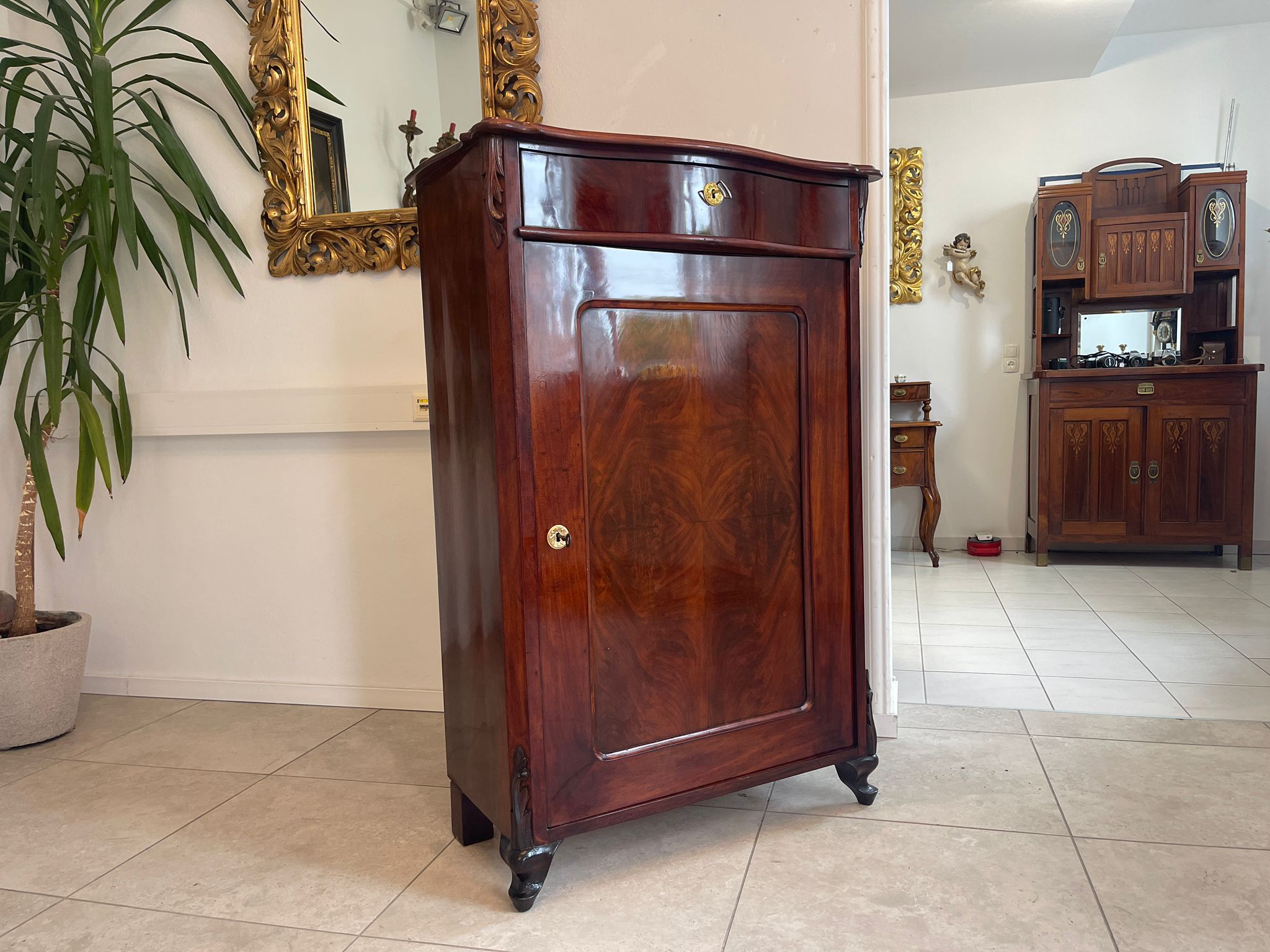 Spätbiedermeier Vertiko Halbschrank Antiqutität Rarität G1614