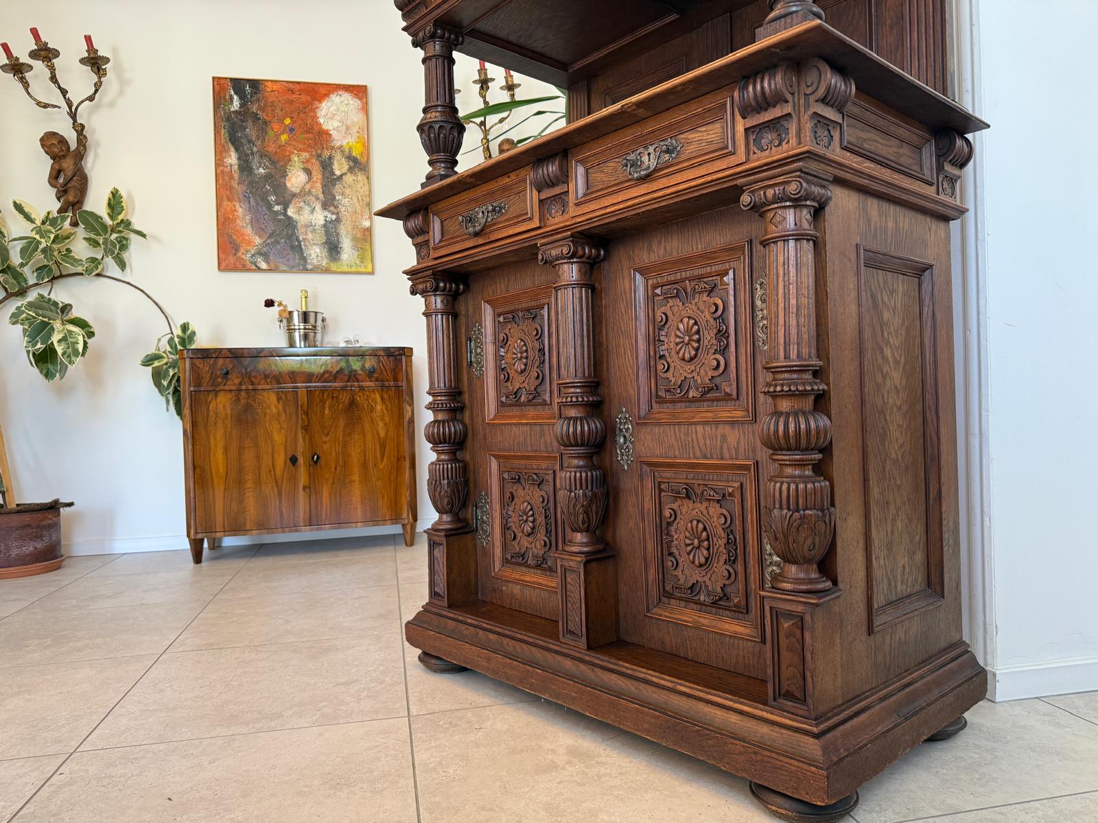 Sale Säulenanrichte Gründerzeit Anrichte Säulenschrank Antiquität G2015