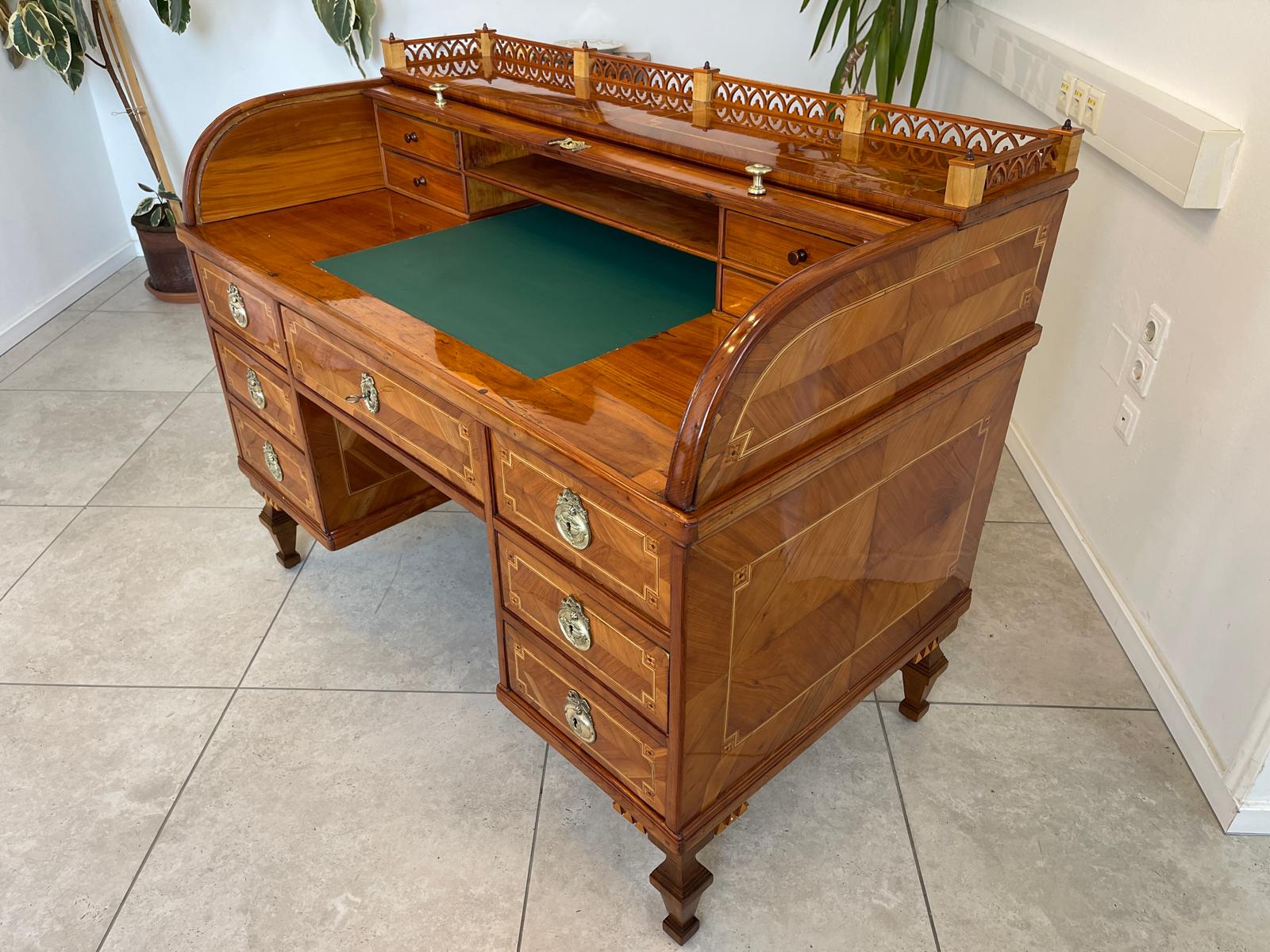 Sale restaurierter Josefinischer Rolladen Sekretär / Schreibtisch Klassizismus Antiquität G1130