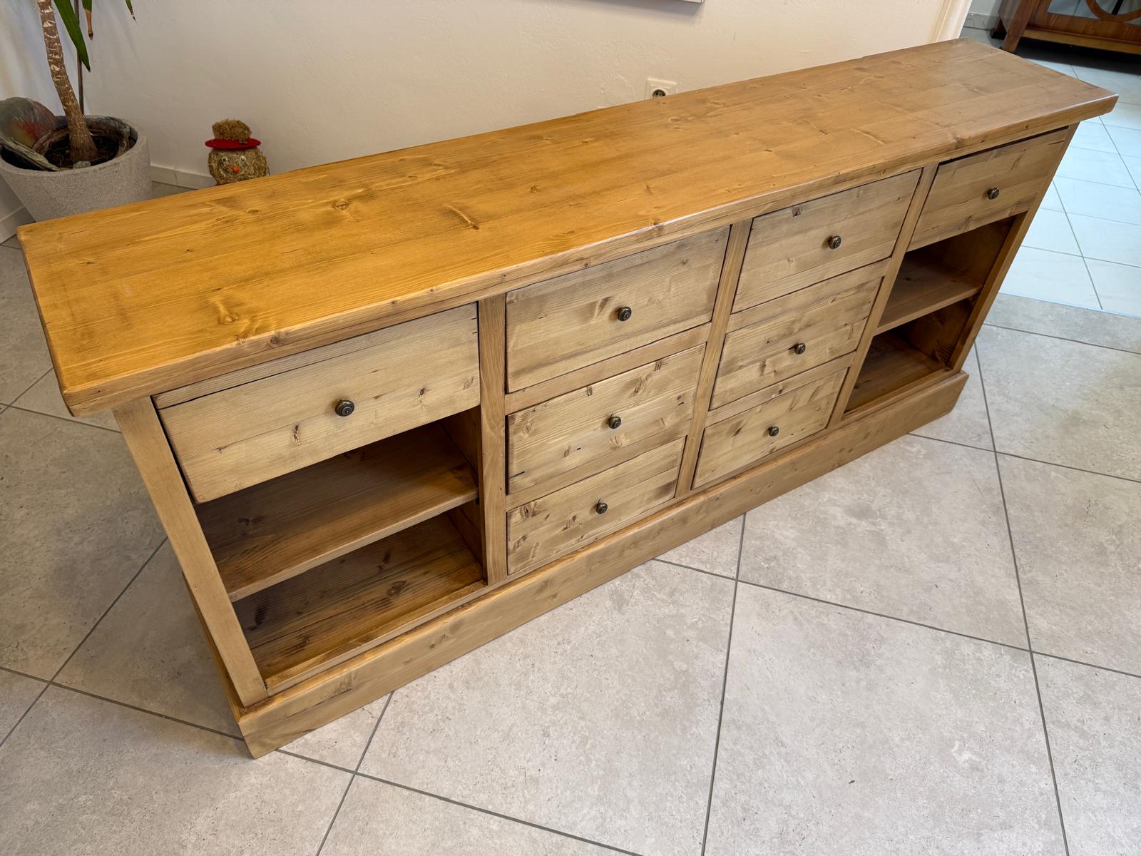 Altholz Ladenkommode Ladenschrank Apothekerschrank Weichholz Antik G2320