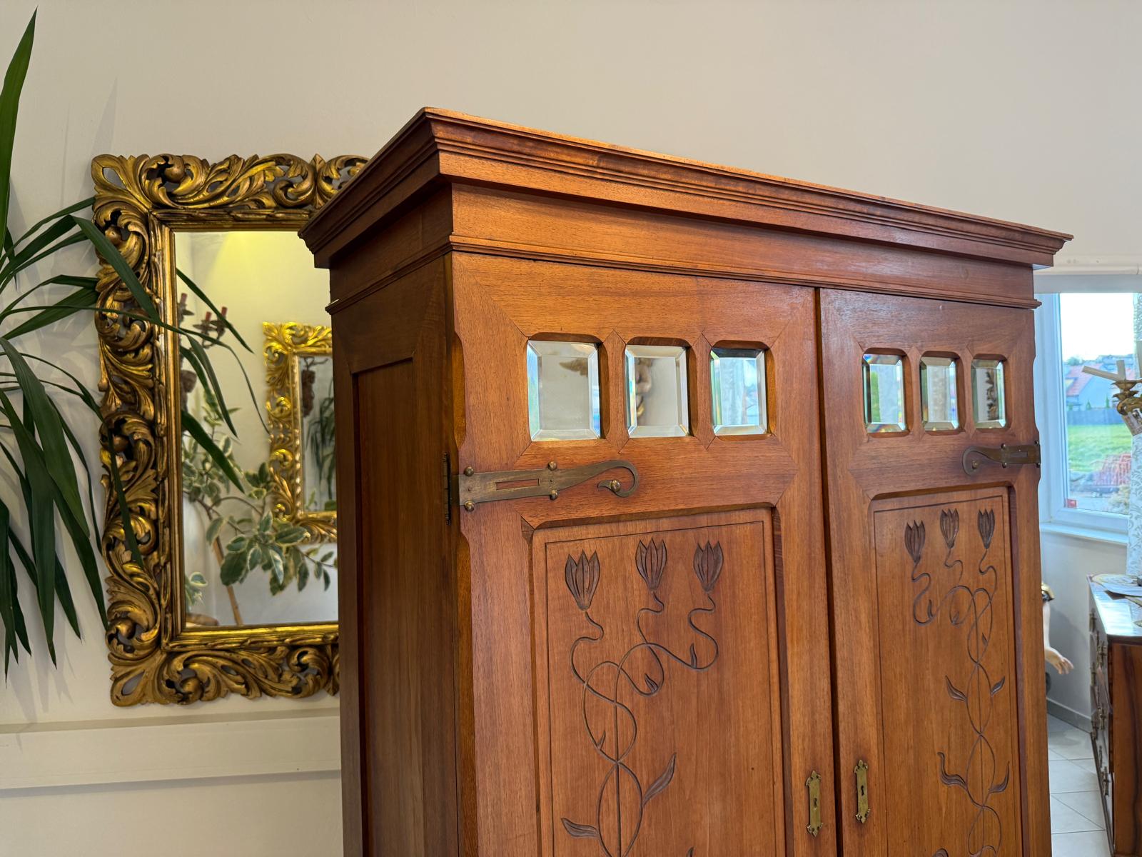 Sale Originaler Jugendstil Kleiderschrank Kasten Antiquität G2208