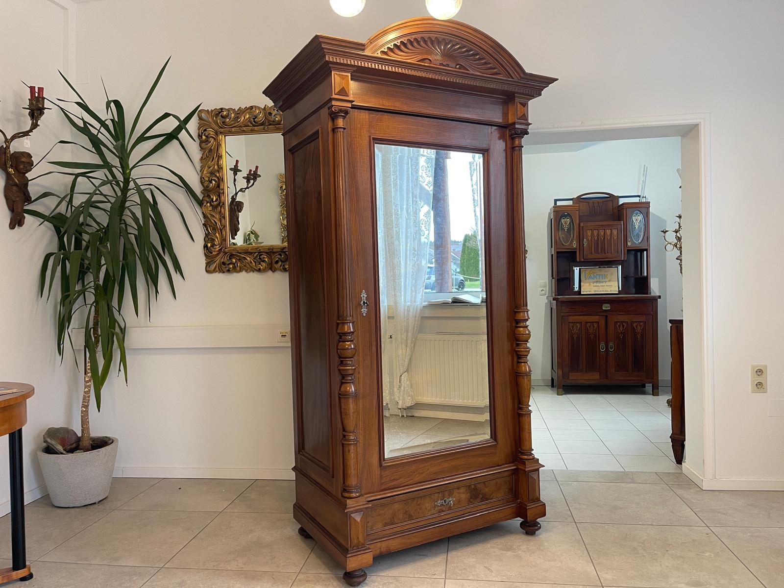 Traum Gründerzeit Kleiderschrank  Spiegelschrank Garderobenschrank Antiquität G1341
