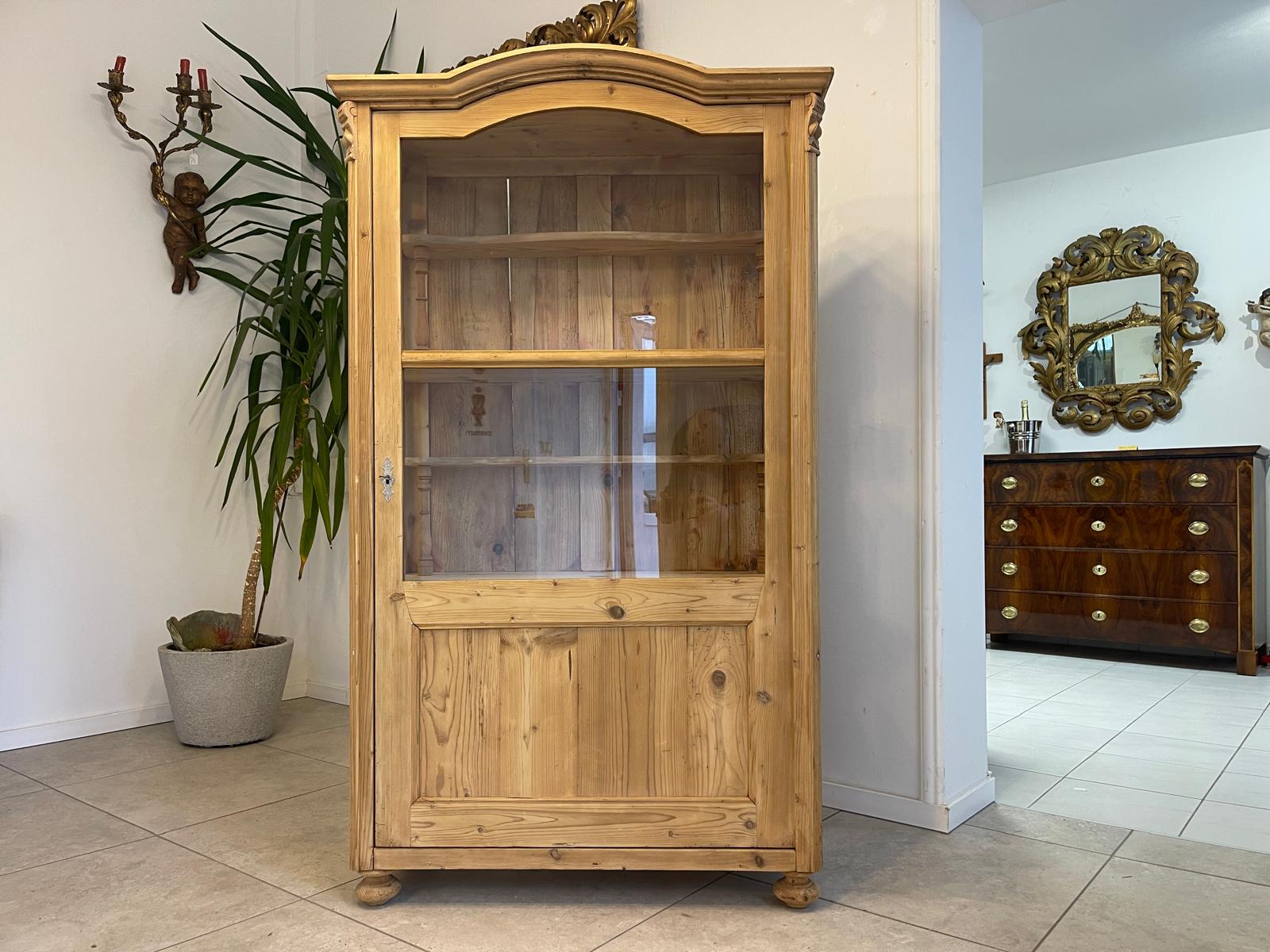 Originale Gründerzeit Bauernvitrine Bauernschrank Bauernvitrine G1059