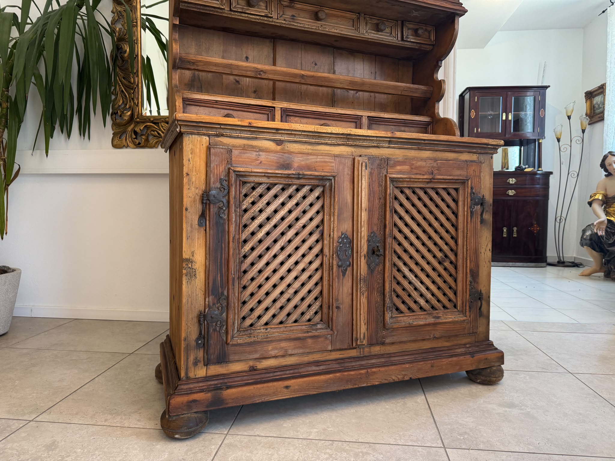 Biedermeier Bauernkredenz Küchenschrank Küchenkredenz Original D2618