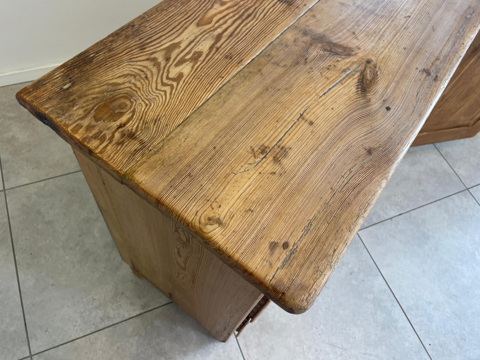 Bäuerliche Anrichte Sideboard Kommode Naturholz E1017