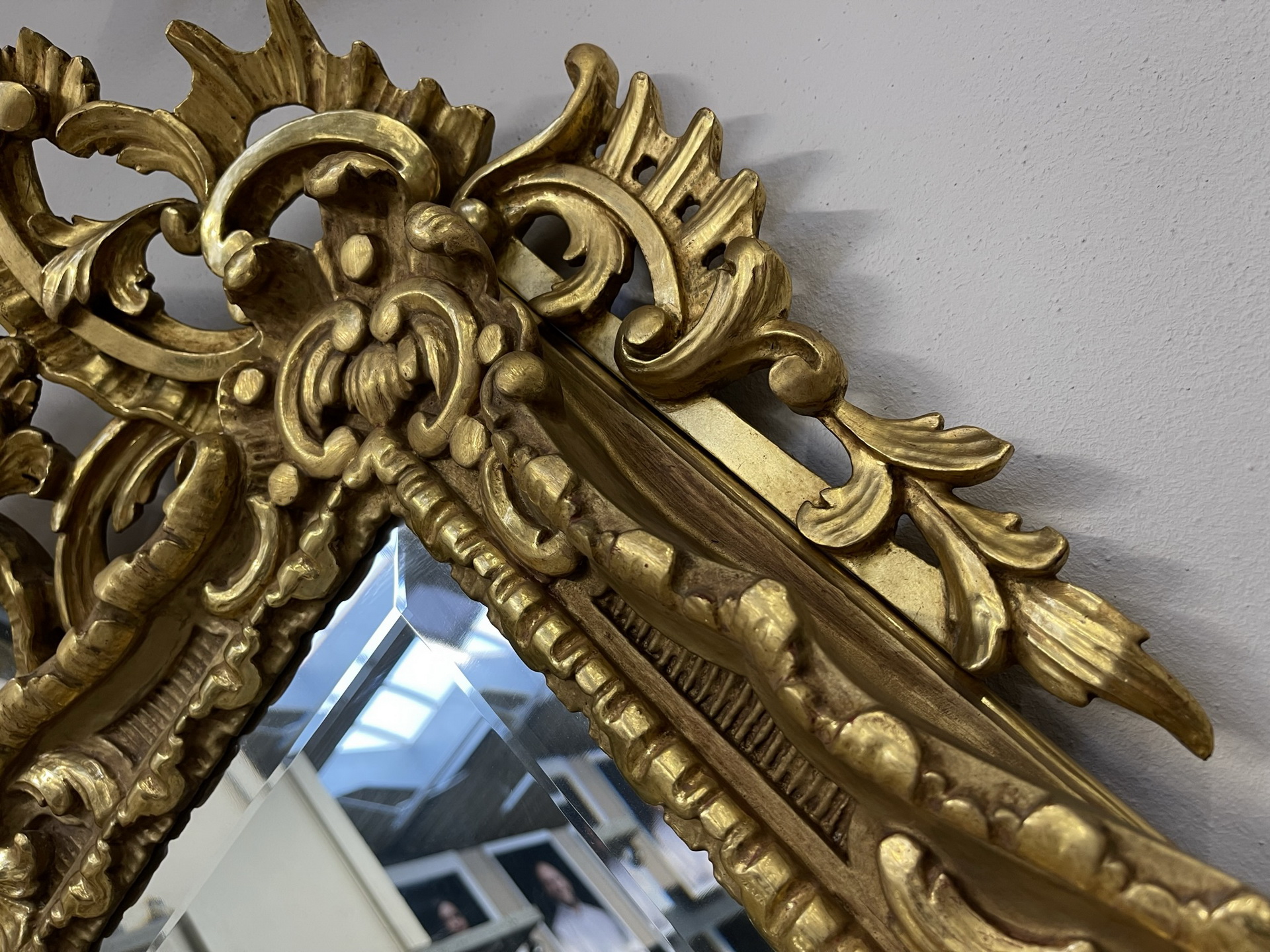 Biedermeier-Barock_136bCXGRA8DlD8WW Florentinerspiegel Ritterspiegel Akanthusblattschnitzkunst i2089