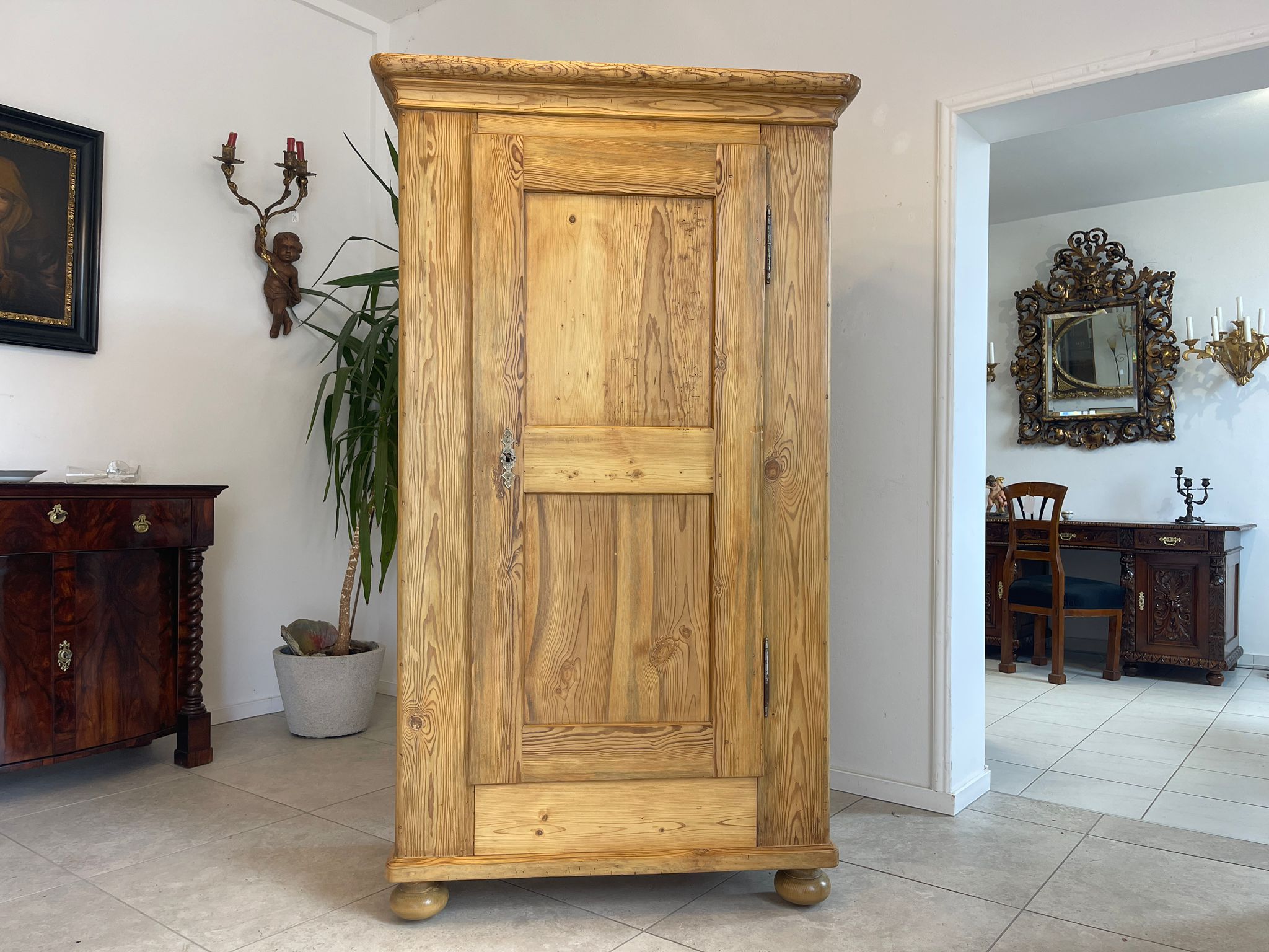 77c68470-291c-4bf8-b268-d4c2e41d38b5 Originaler Biedermeier Bauernschrank Naturholzschrank A4880