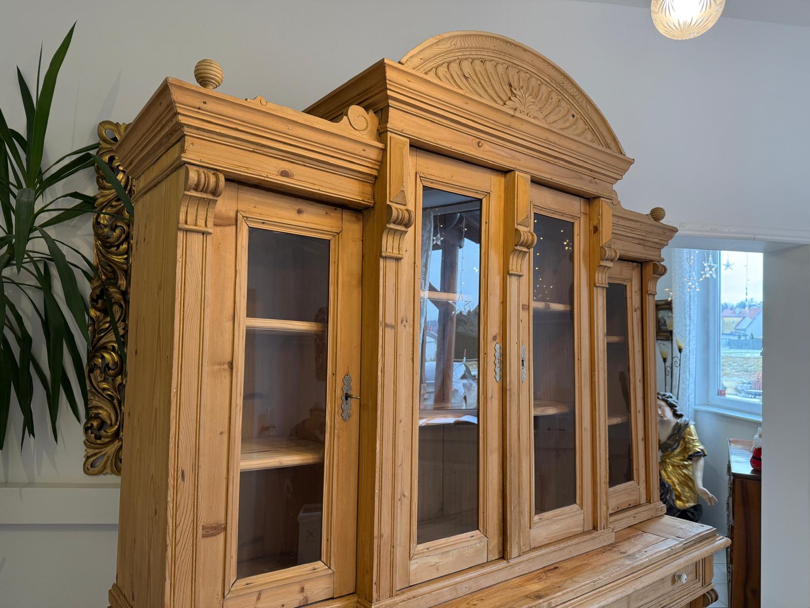 Gründerzeit Naturholschrank Küchenbuffet Küchenschrank Küchenkredenz D1032