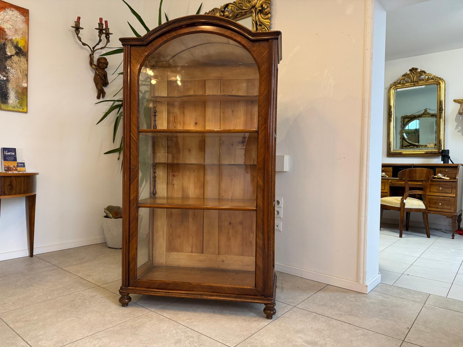 SALE Originale Spätbiedermeier Vitrine Bücherschrank Sammlervitrine Antiquität D1028