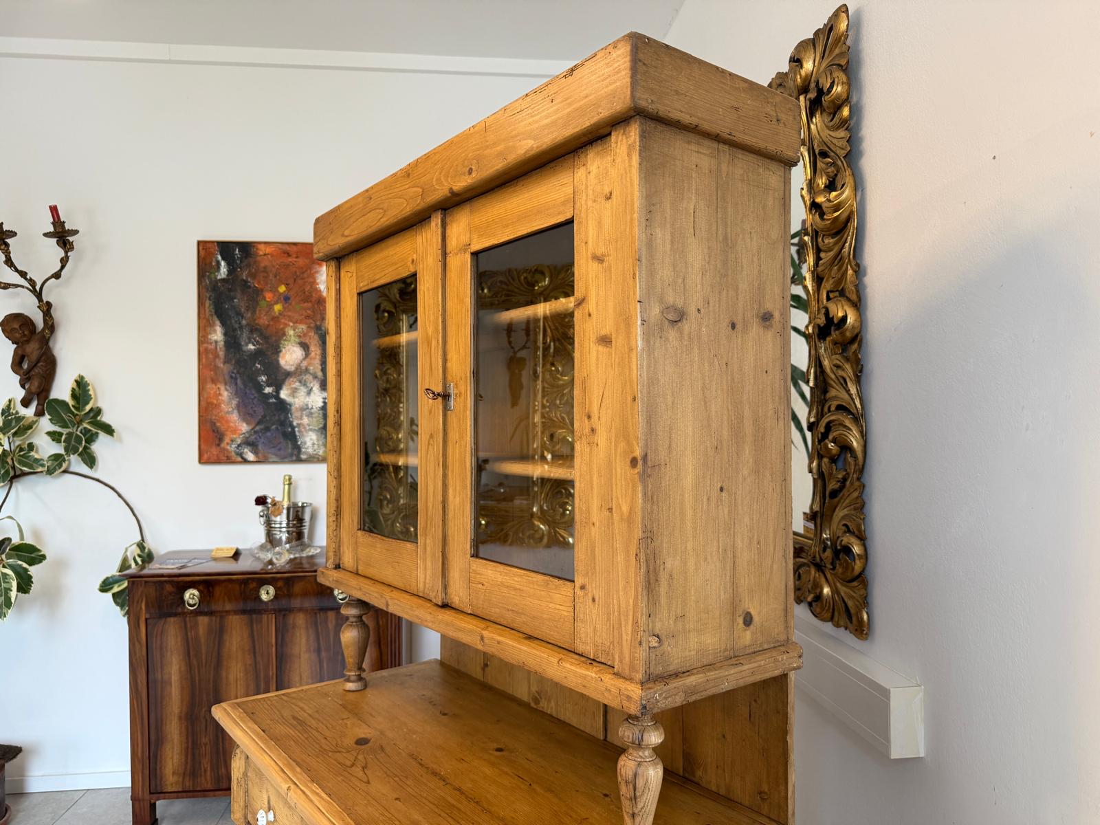 Jugendstil Küchenschrank Naturholz Fichtenholz Kredenz UrigG2137