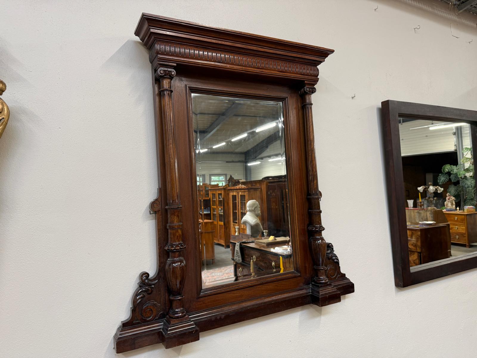 Original Gründerzeit Wandpsiegel Dekospiegel Antik D2851