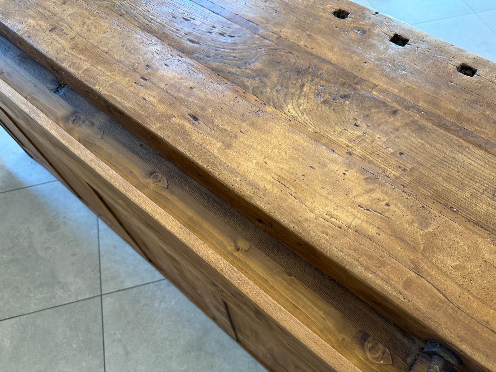 Urige Hobelbank Werkbank Pult Tresen Ladenschrank G2180