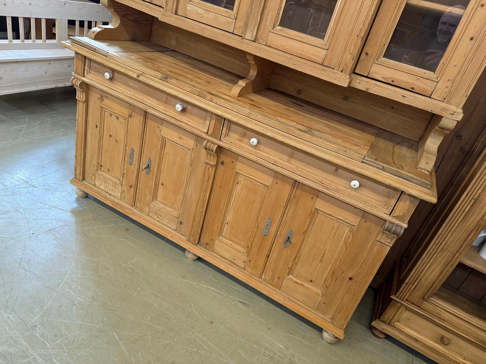 Gründerzeit Naturholschrank Küchenbuffet Küchenschrank Küchenkredenz D1032