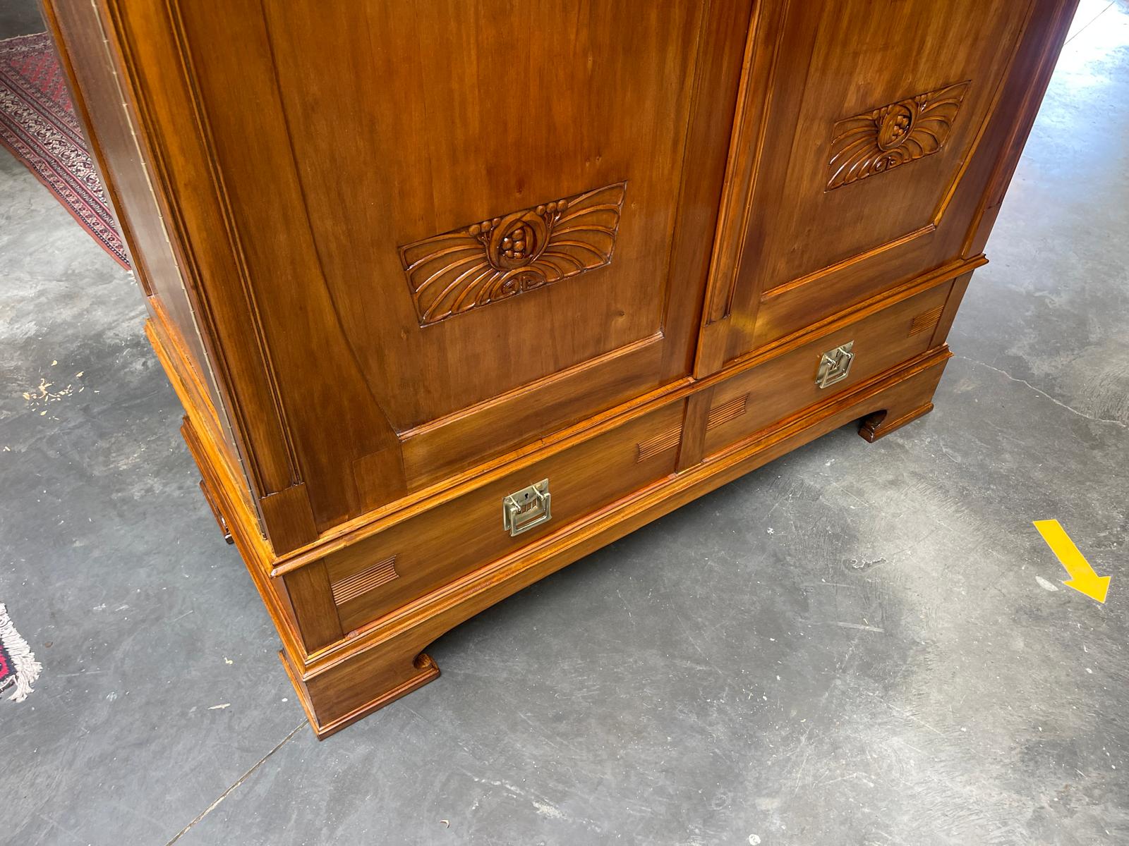 Traum Restaurierte Jugendstil Kleiderschrank Kasten Bücherschrank Antiquität  G1599