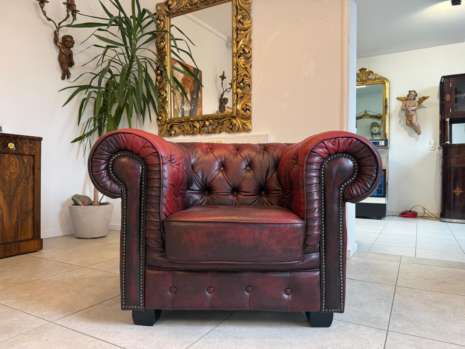 Chesterfield Fauteuill Ledersofa Clubfauteuil Clubmöbel Cultmöbel D1140