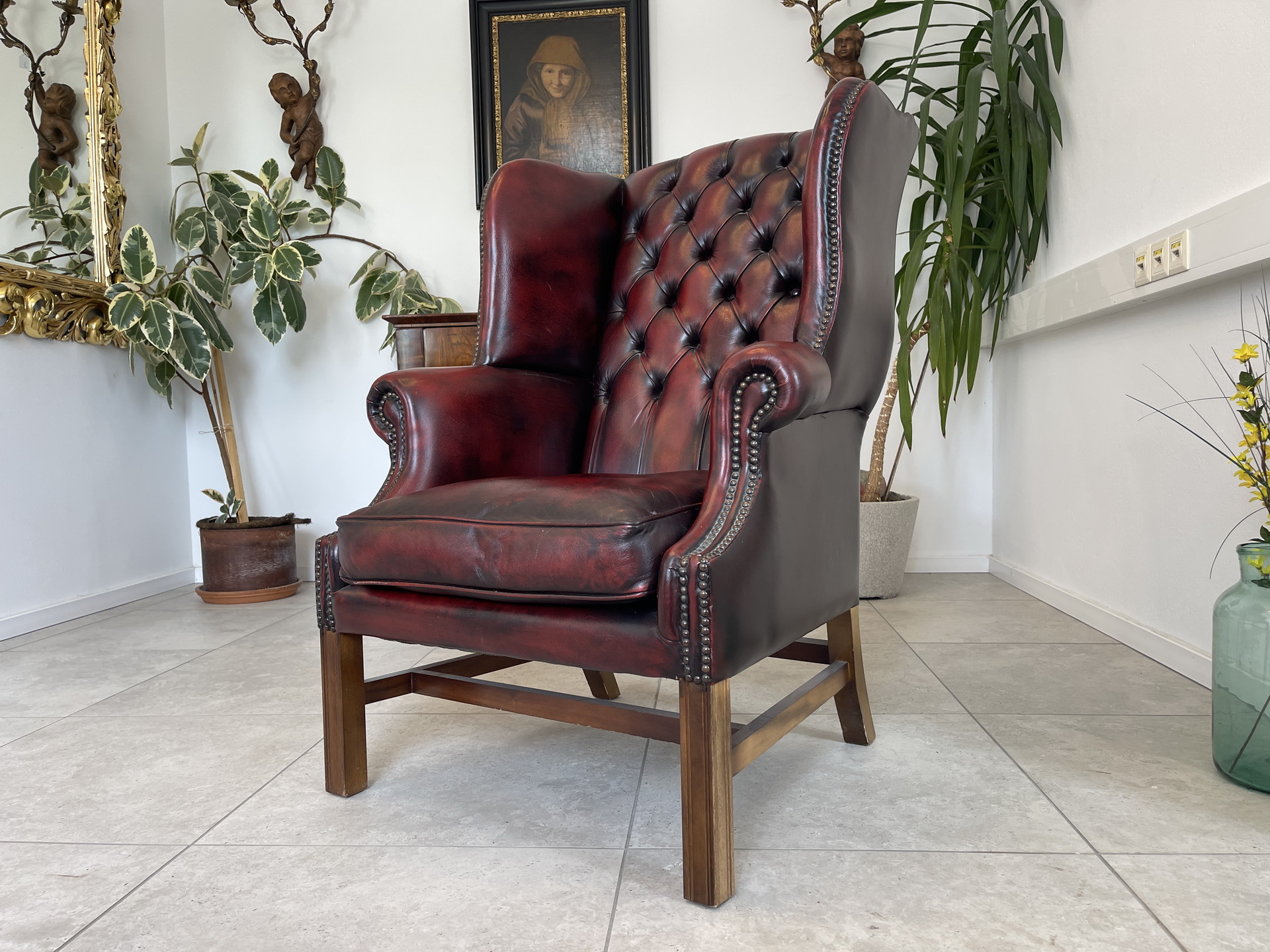 IMG_8179 Chesterfield Ohrenfauteuil Clubfauteuil Sessel A4398