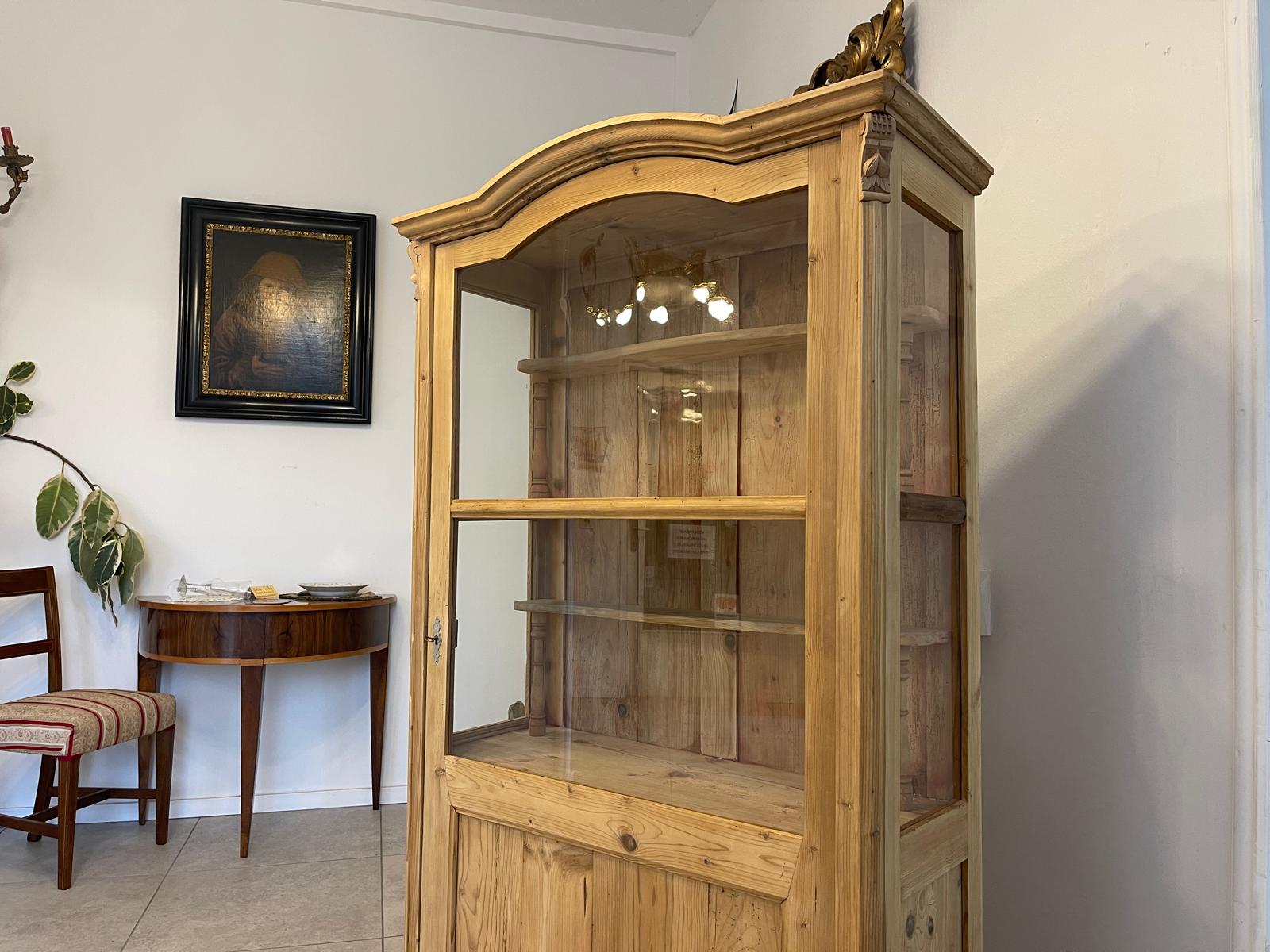 Originale Gründerzeit Bauernvitrine Bauernschrank Bauernvitrine G1059
