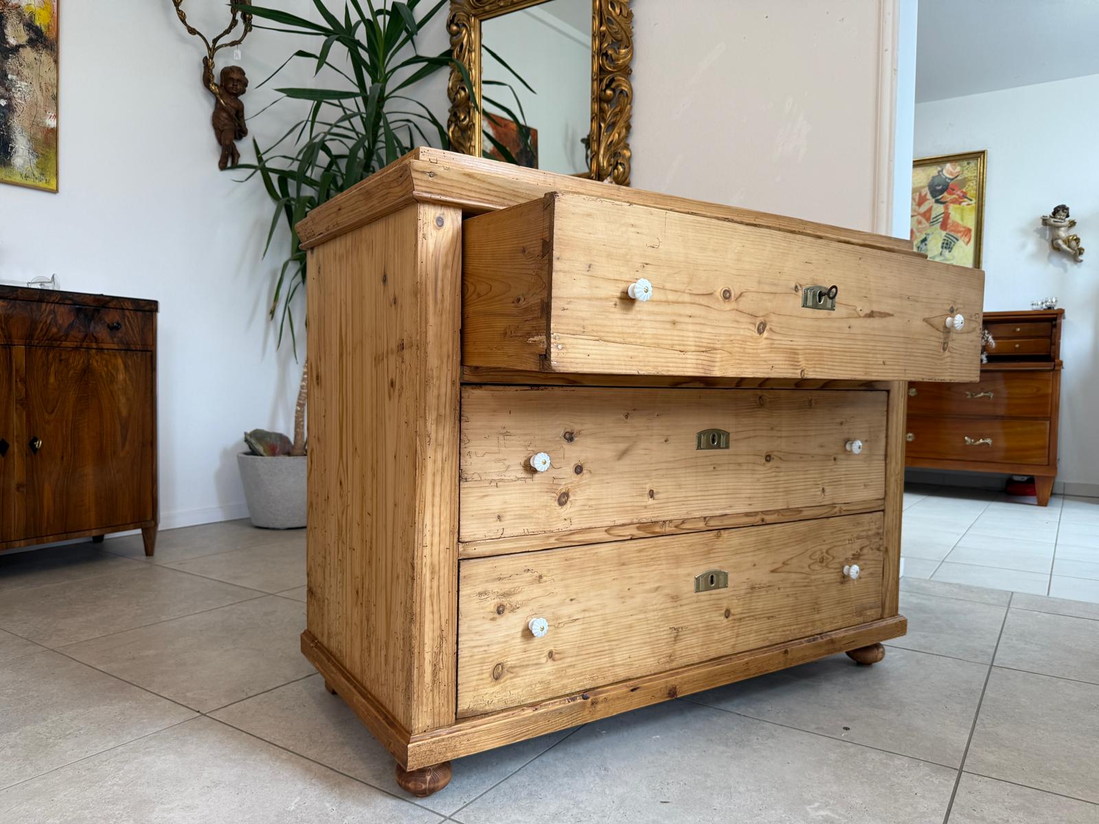 Restaurierte Biedermeier Kommode 3 Ladenkommode Antik ifantik G2033