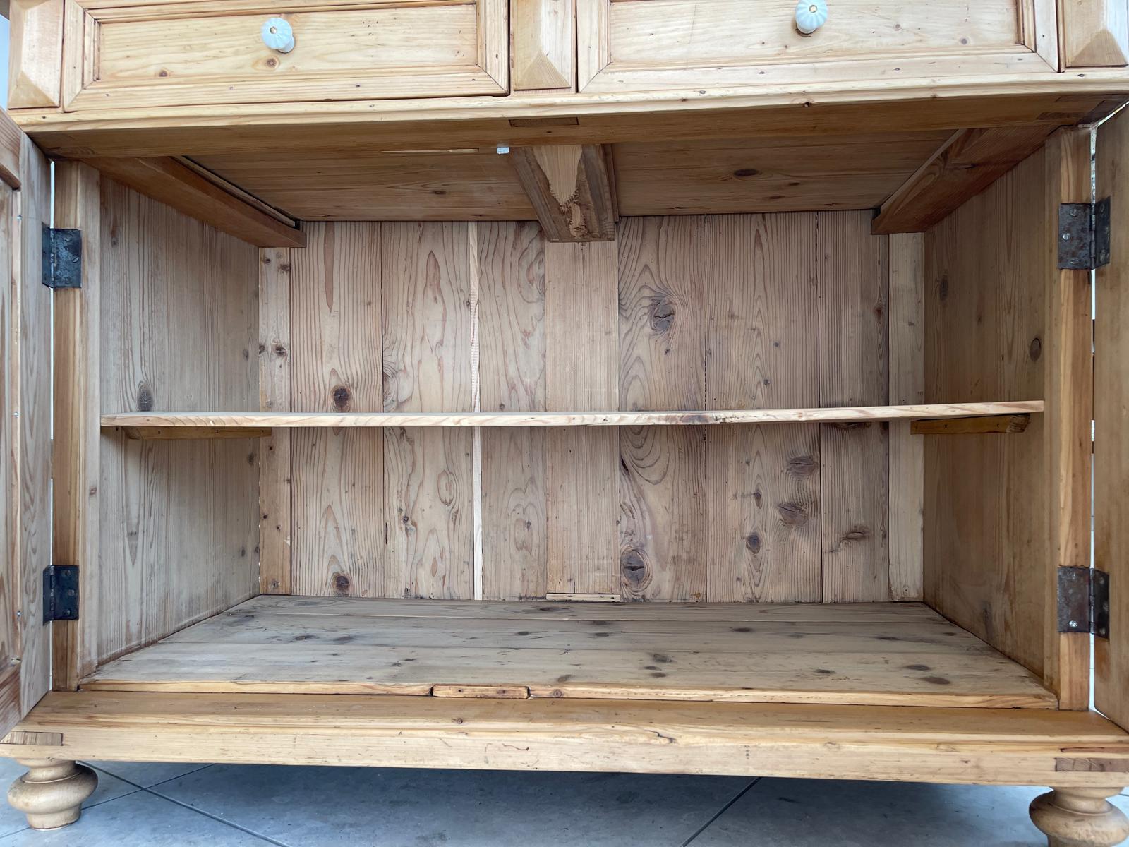 Gründerzeit Küchenschrank Naturholz Fichtenholz Kredenz G1220
