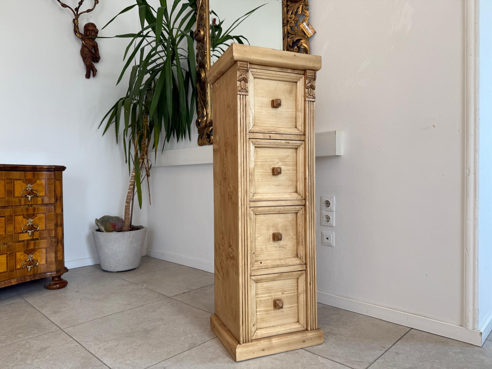 Massivholzkommode Rustikal Fichtenholz Ladenkommode Weichholz D2672