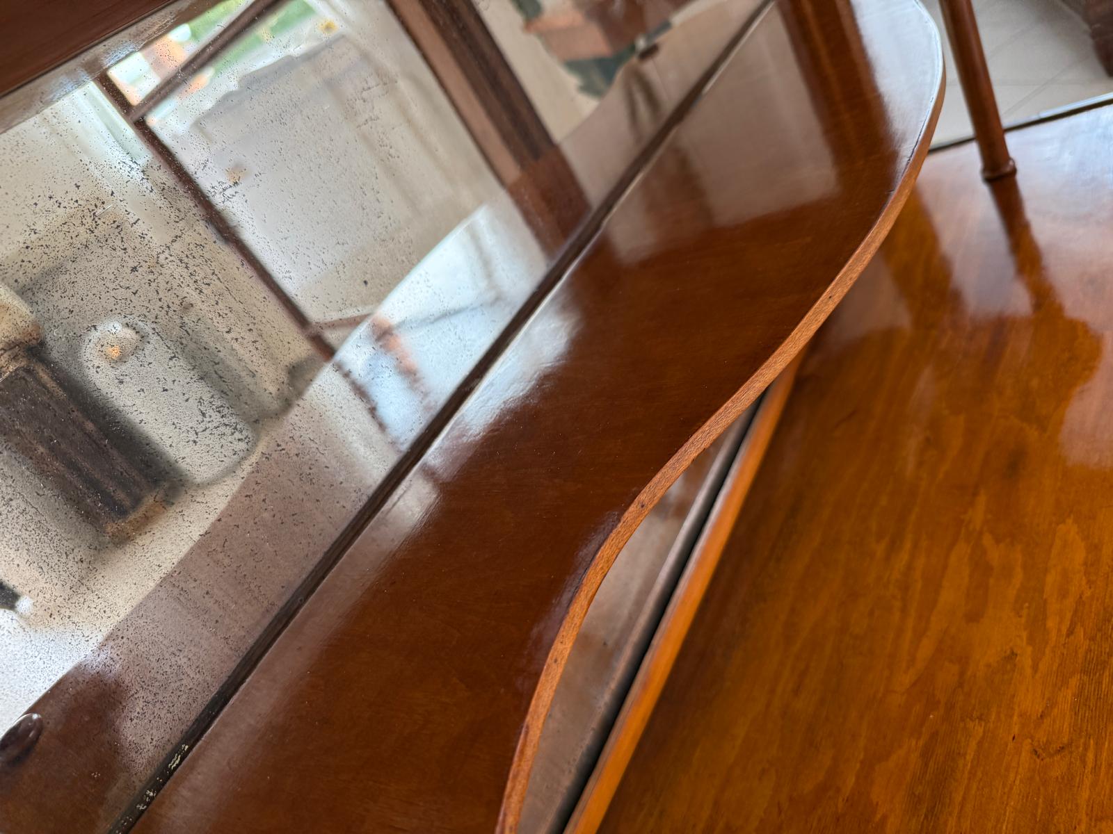 Restaurierte Stilvitrine Biedermeier Glasschrank Bücherschrank G2014