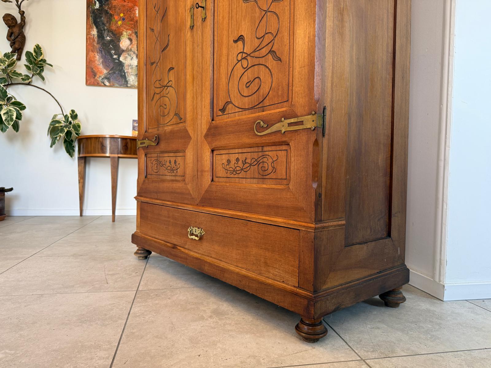 Sale Originaler Jugendstil Kleiderschrank Kasten Antiquität G2196