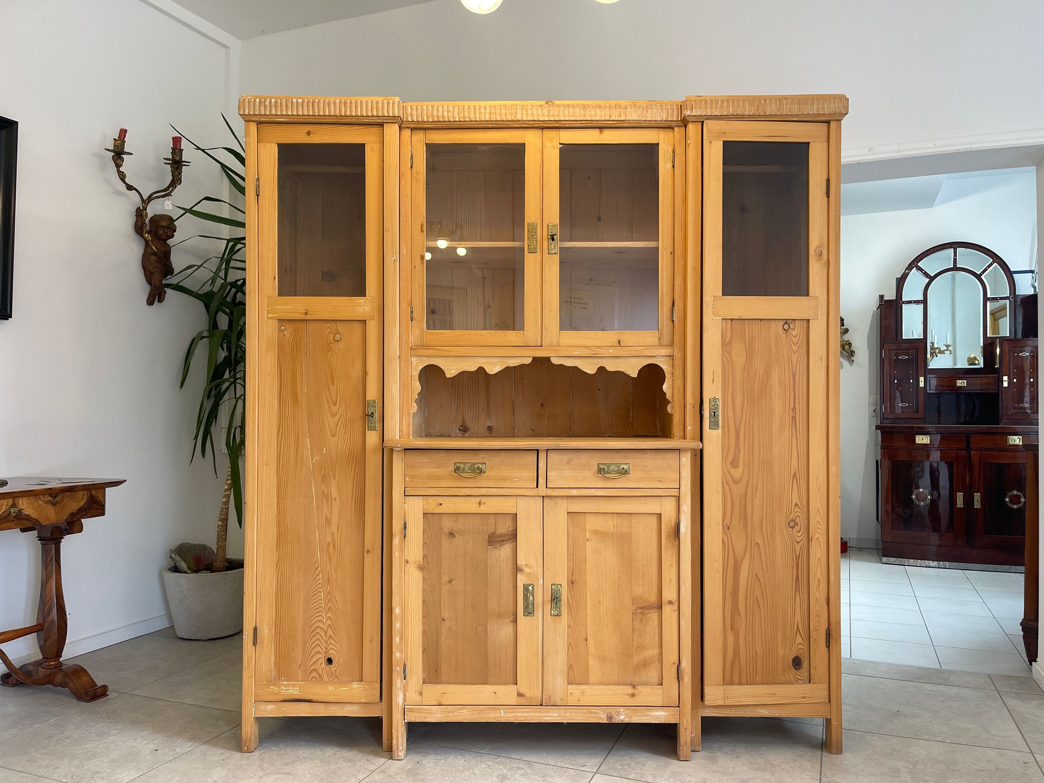 Jugendstil Garderobenschrank Dielenschrank Bauernmöbel G1514