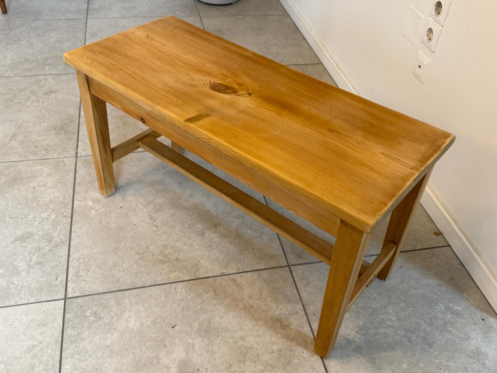 Bauernbank Bankerl Tisch Sitzbankerl aus Weichholz D1055