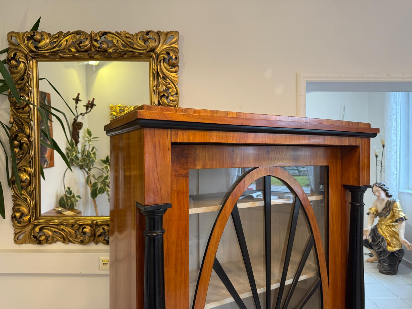 Sale Empire Vitrine Sonnenvitrine Bücherschrank Nussholz Antiquität G2305