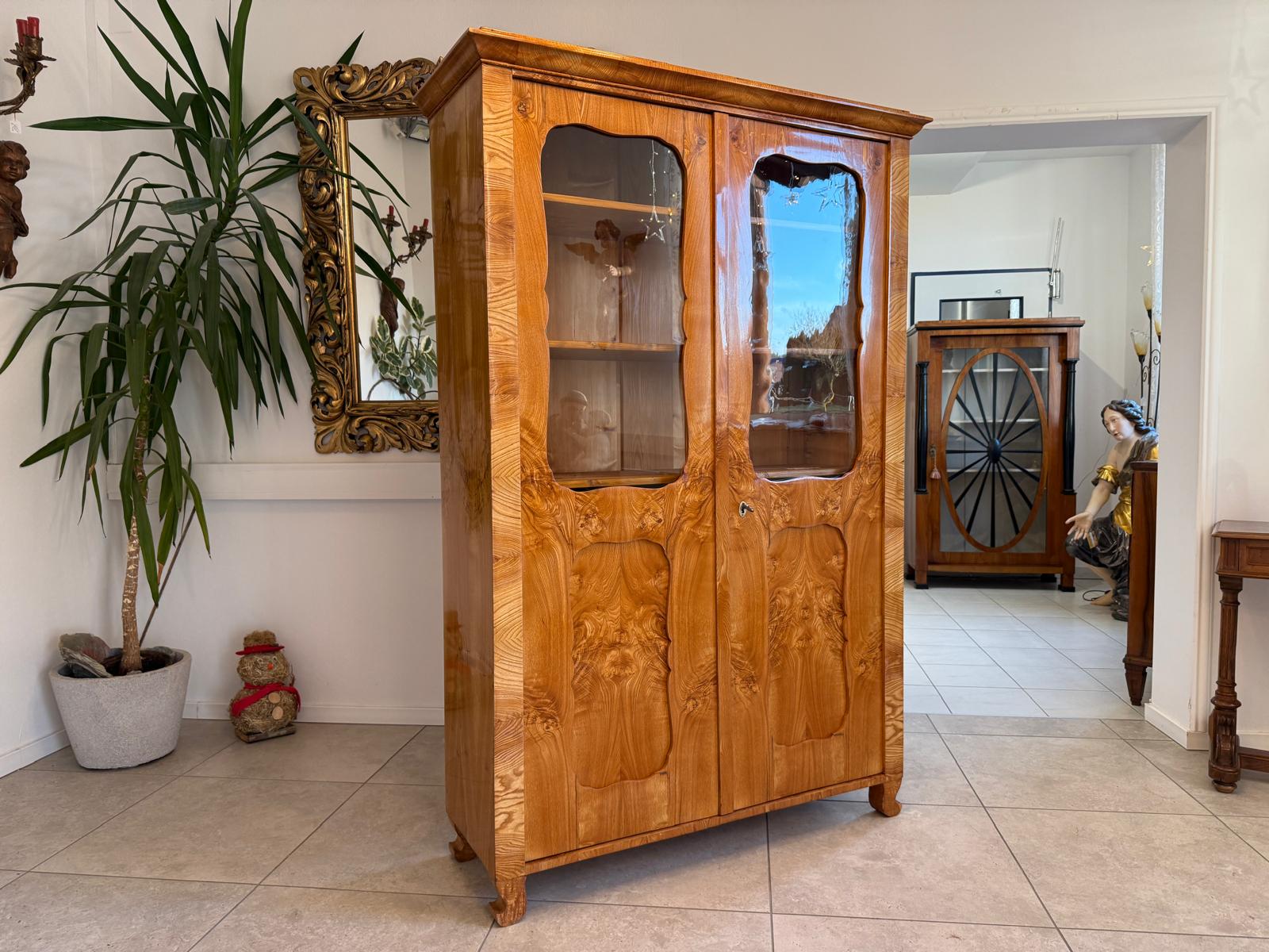 Sale Restaurierte Biedermeier Vitrine Bücherschrank Glasschrank G2351