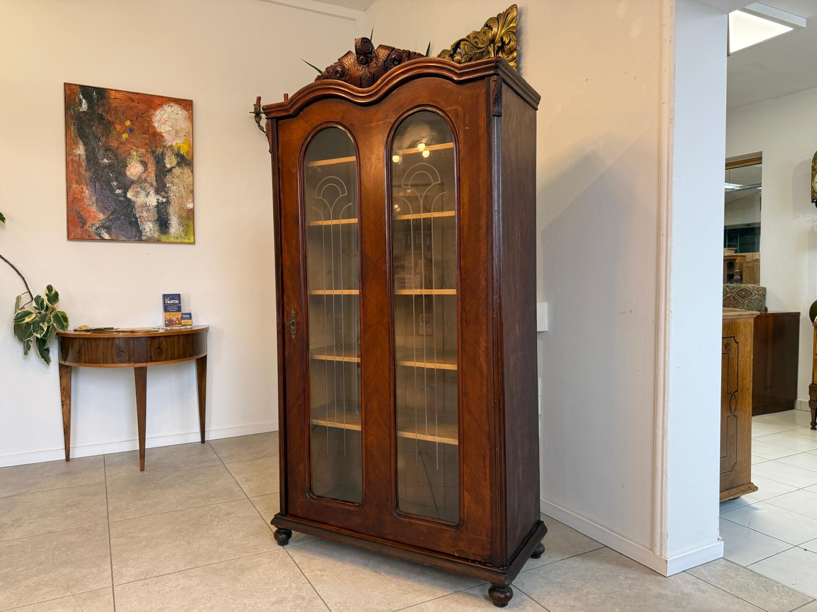SALE Originale Alt Wien Gründerzeit Vitrine Bücherschrank Sammlervitrine Antiquität D1029