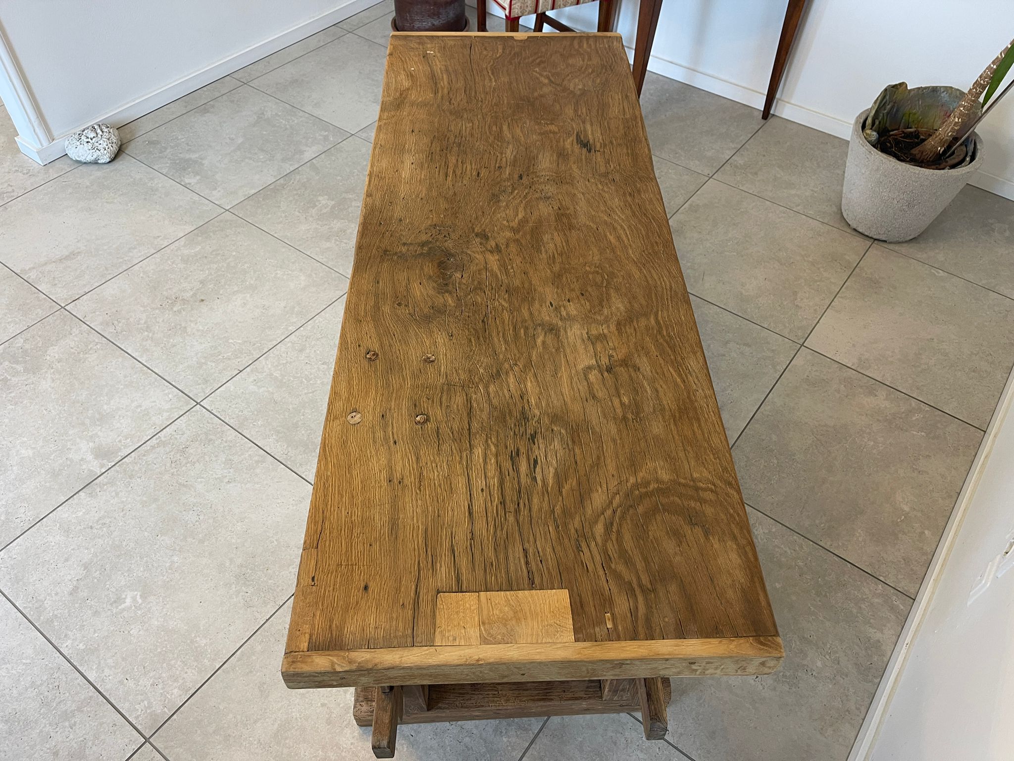Massive Hobelbank Kräutertisch Thresen Bauerntisch Antik G1037