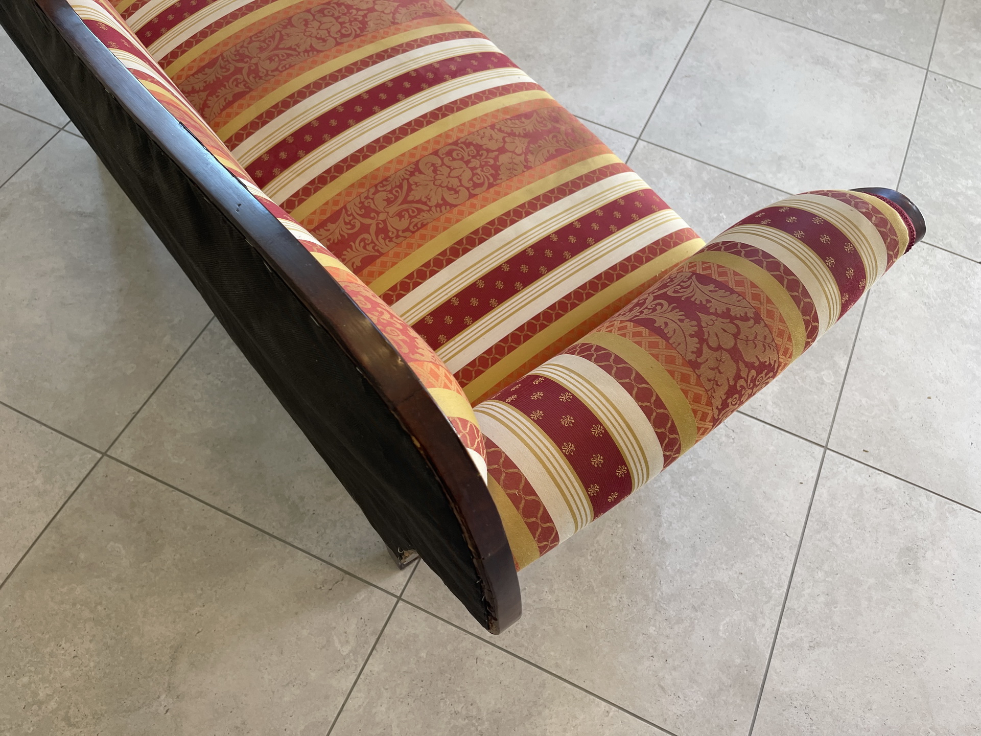 Biedermeier-_25 Biedermeier Sofa Diwan Couch Chaiselongue Antik 1850 Nuss Holz A4134
