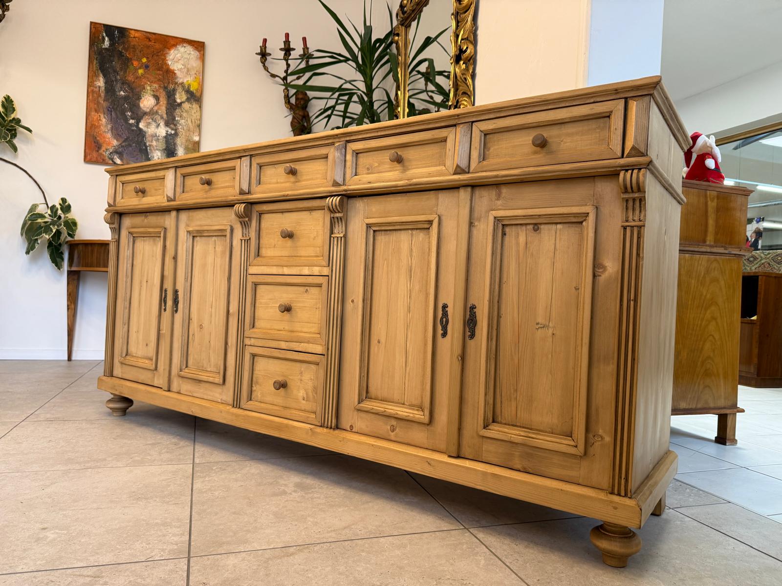 Massiver Apothekenschrank 8 Ladenkommode Ladenschrank Weichholz G2363