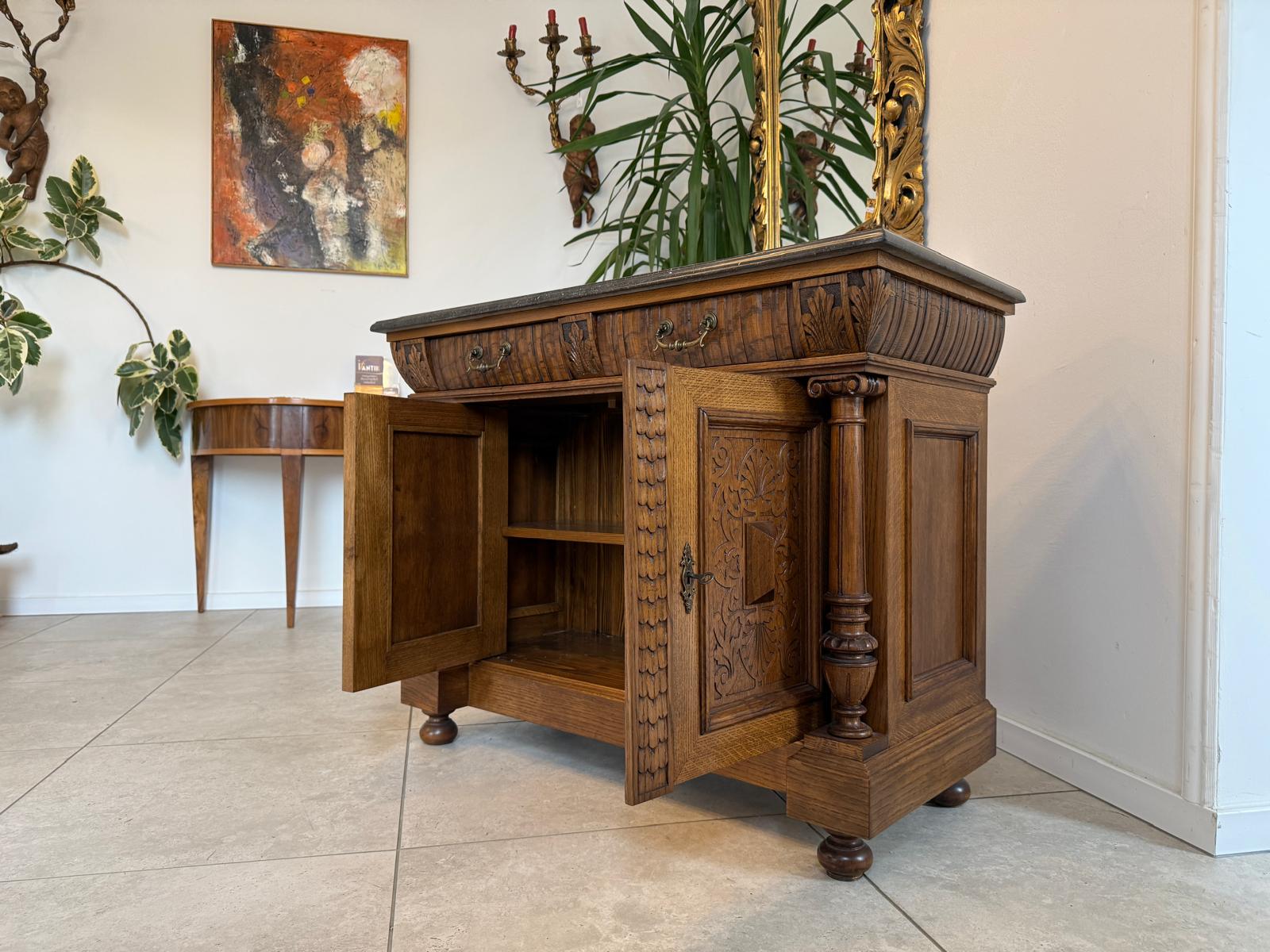 Sale Gründerzeit Anrichte Säulen Kommode Original Waschtisch G2248