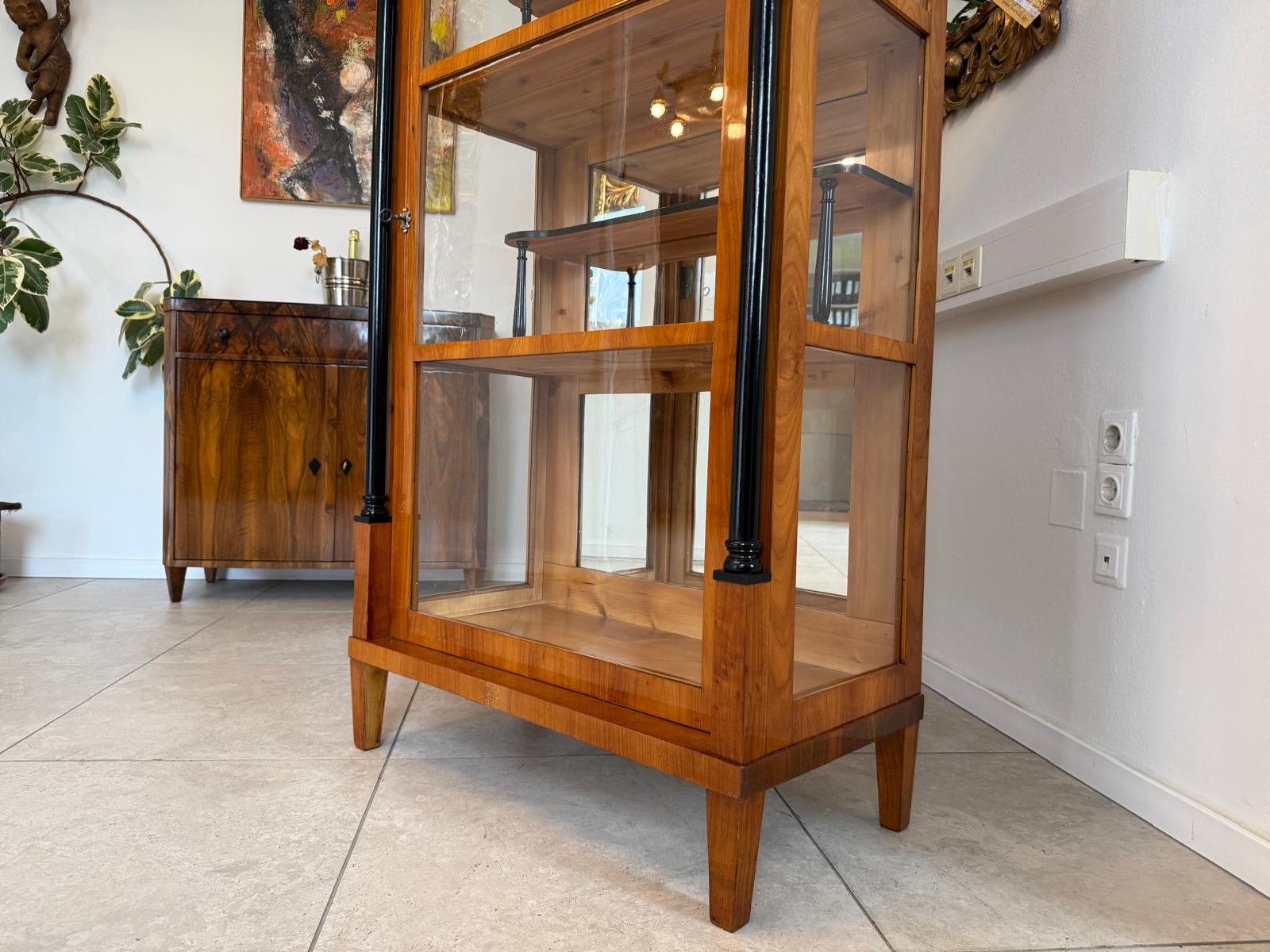 Restaurierte Biedermeier Vitrine Bücherschrank Glasschrank G2050