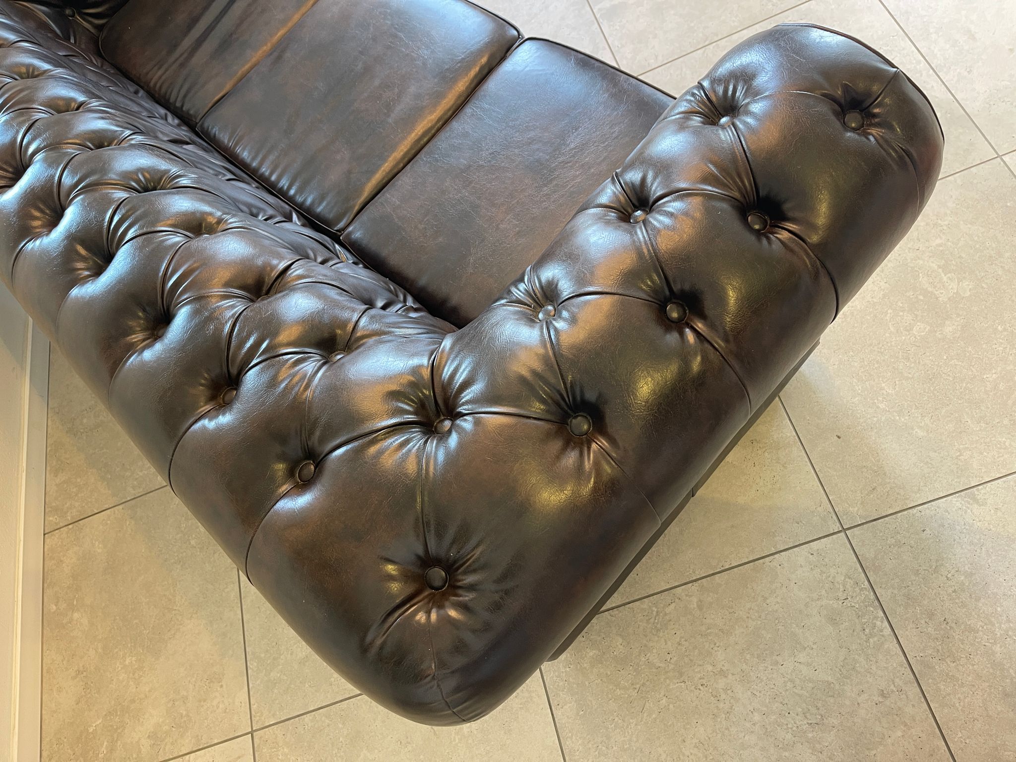 Chesterfield Clubsofa Diwan Couch Antikbraun Zigarrenbraun Traumexemplar G1577-1