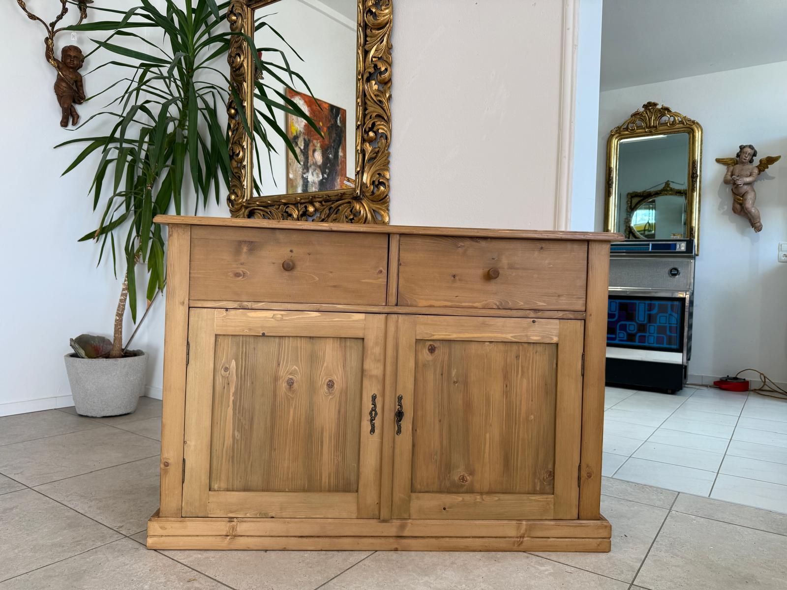 Bäuerliche Anrichte Laden Kommode Laden Kasterl Antik Weichholz Antik D1181