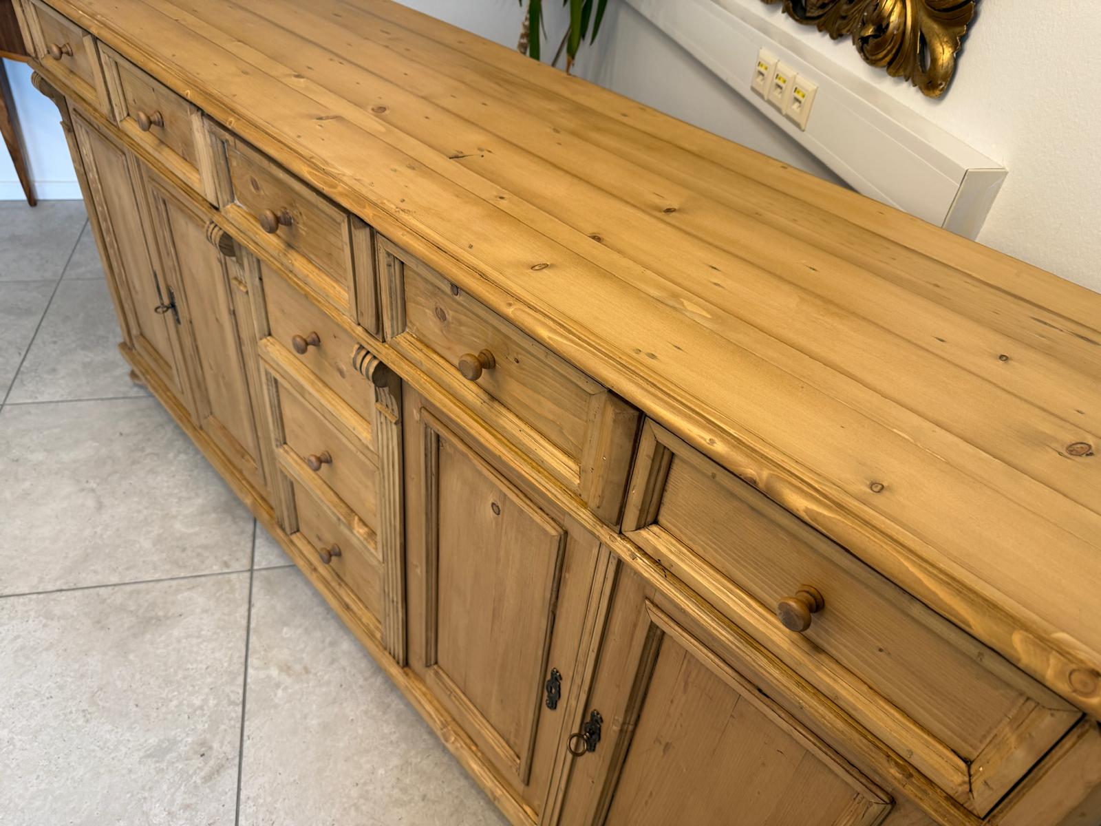 Massiver Apothekenschrank 8 Ladenkommode Ladenschrank Weichholz G2361