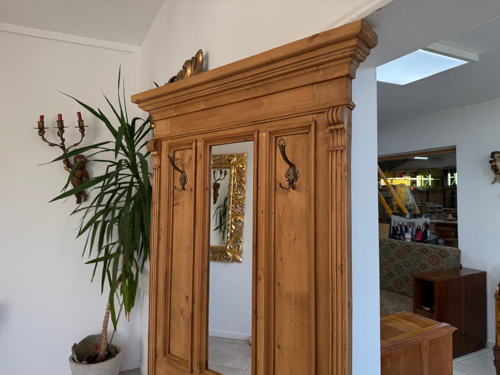 Vollholz Garderobenschrank Bauernschrank Kleiderschrank G2293