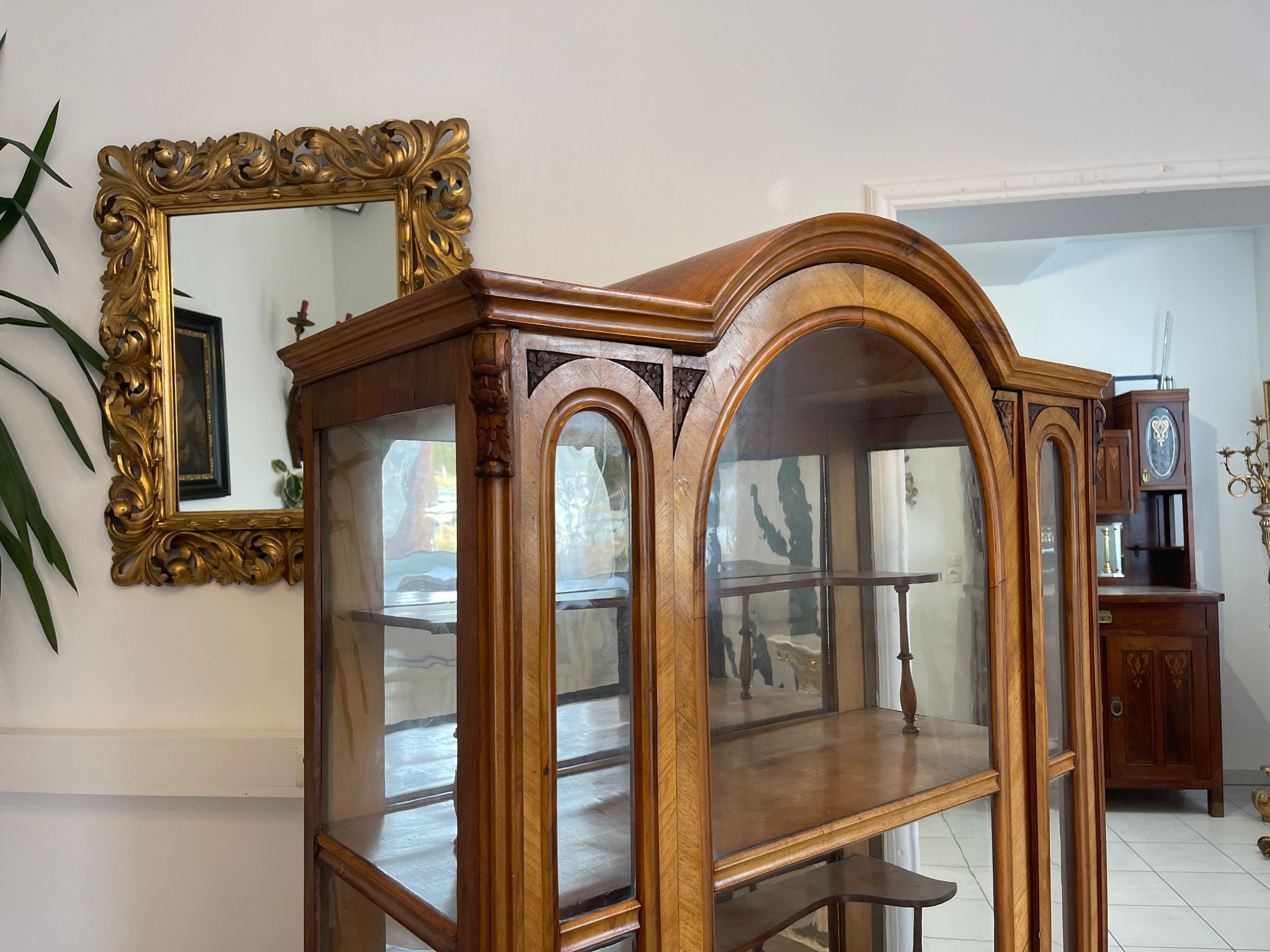 SALE Unrestaurierte Gründerzeit Vitrine Bücherschrank Sammlervitrine Antiquität G1230