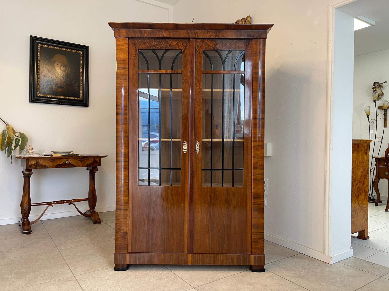 SALE Restaurierte Biedermeier Vitrine Bücherschrank Glasschrank ANTIQUITÄT G1510